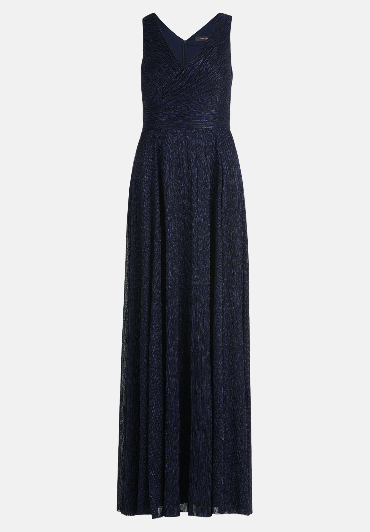 Vera Mont_Blue/Black_Evening Dress with Pleats_4819-4669_8890_04