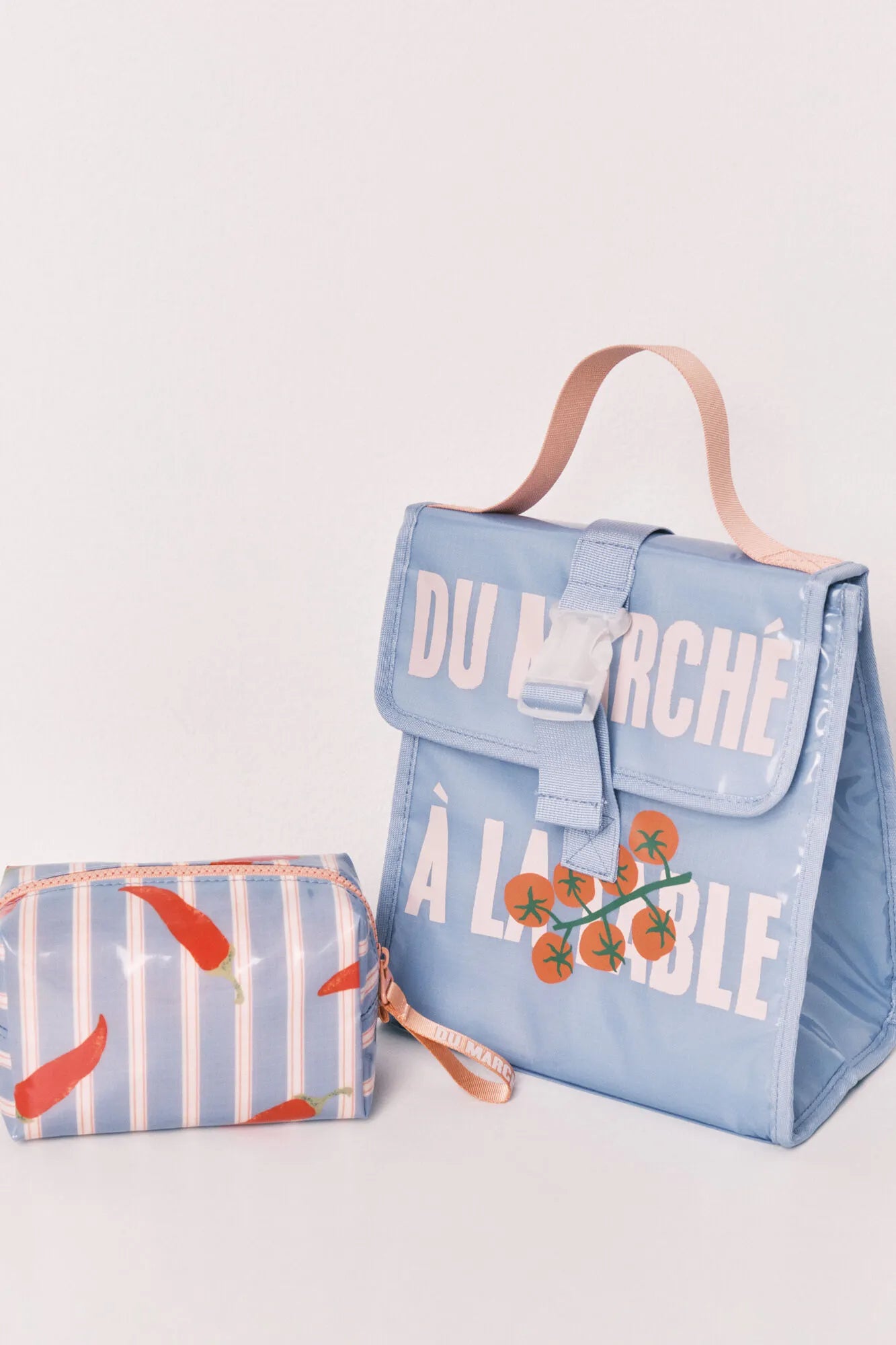 Women Secret Light Blue Women Striped Waterproof Small Vanity Case SKU: 4843046_16 Image 04