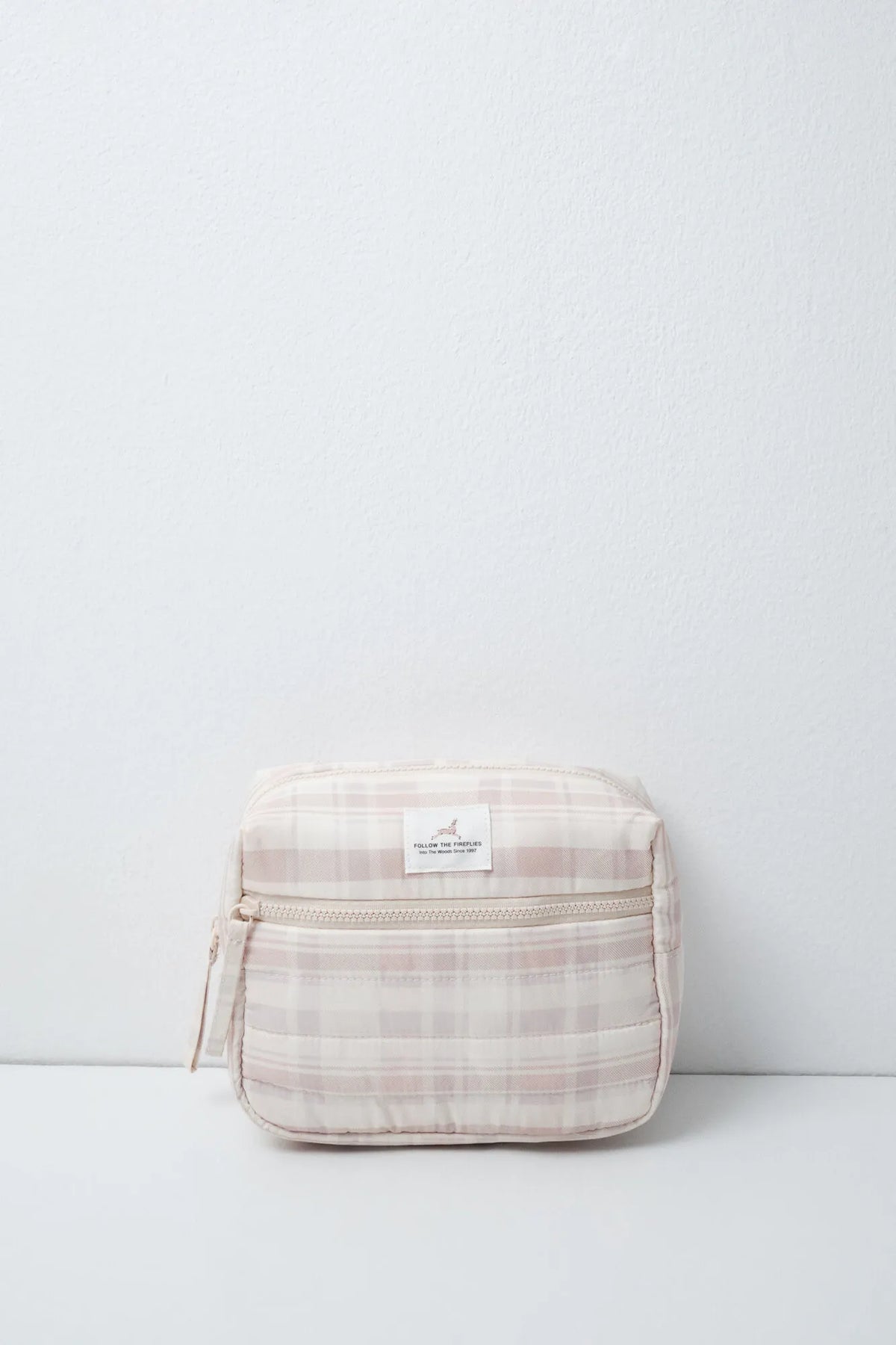 Women Secret White Print Women Plaid Print Medium Vanity Case SKU: 4844777_97 Image 01