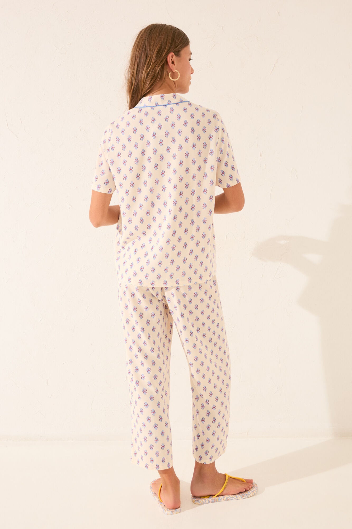 Women Secret_Long Beige Viscose Classic Pyjamas_4852090_97_06