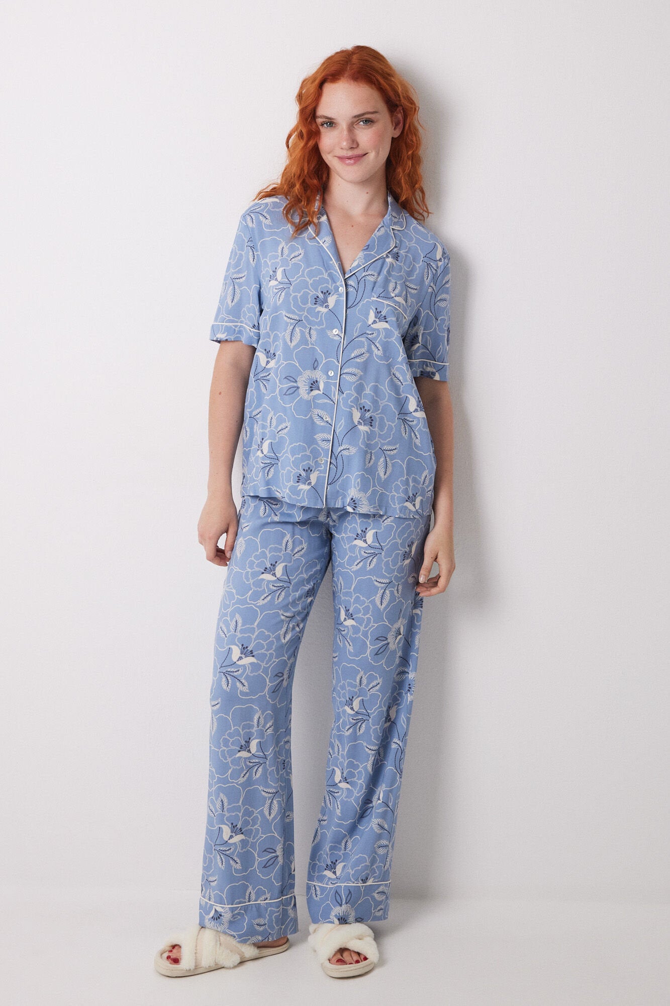 Women Secret_Viscose Flower Classic Pyjamas_4859406_17_01