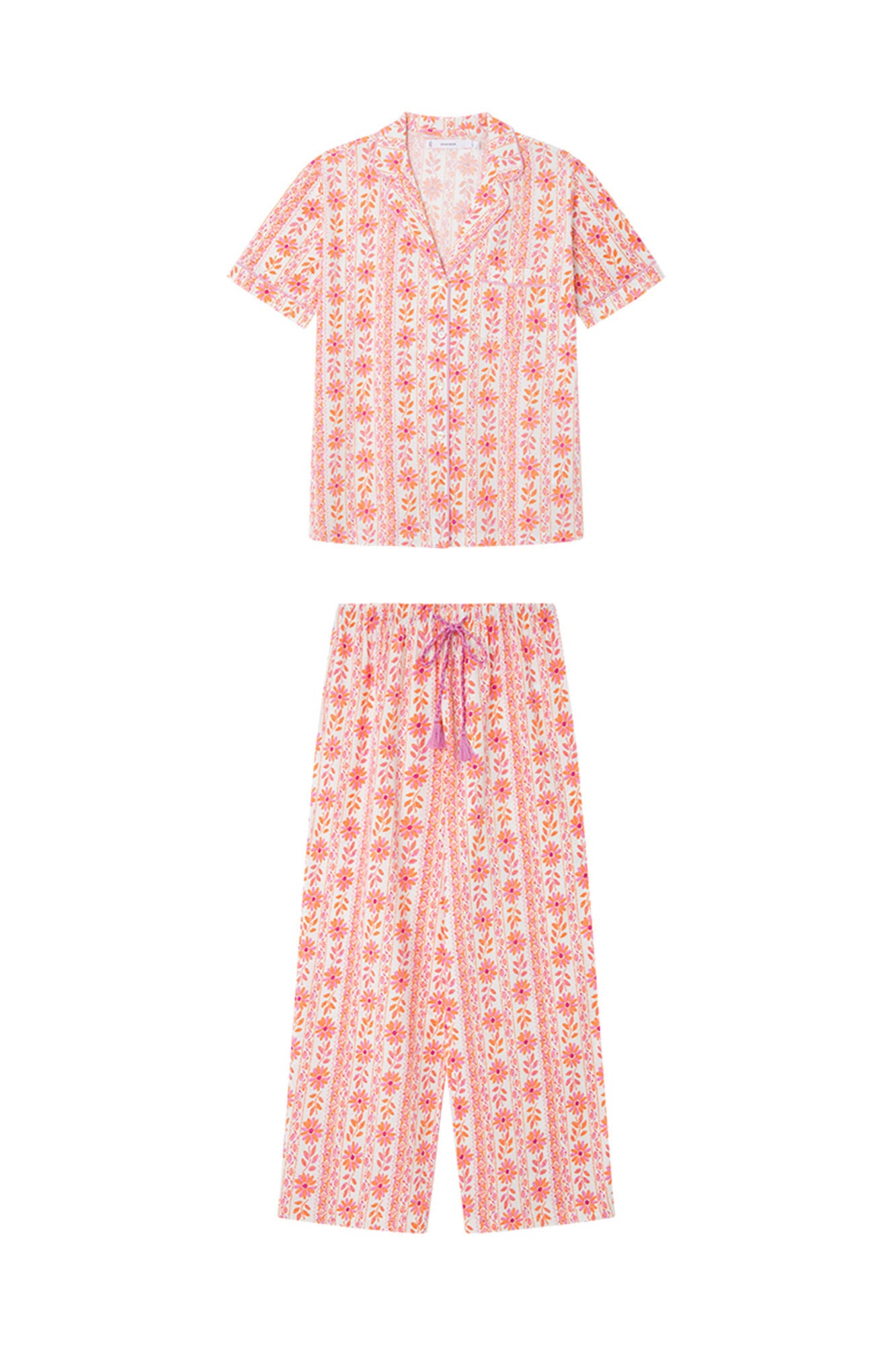 Women Secret_Capri Classic Pyjamas 100% Cotton Flowers_4859407_73_07