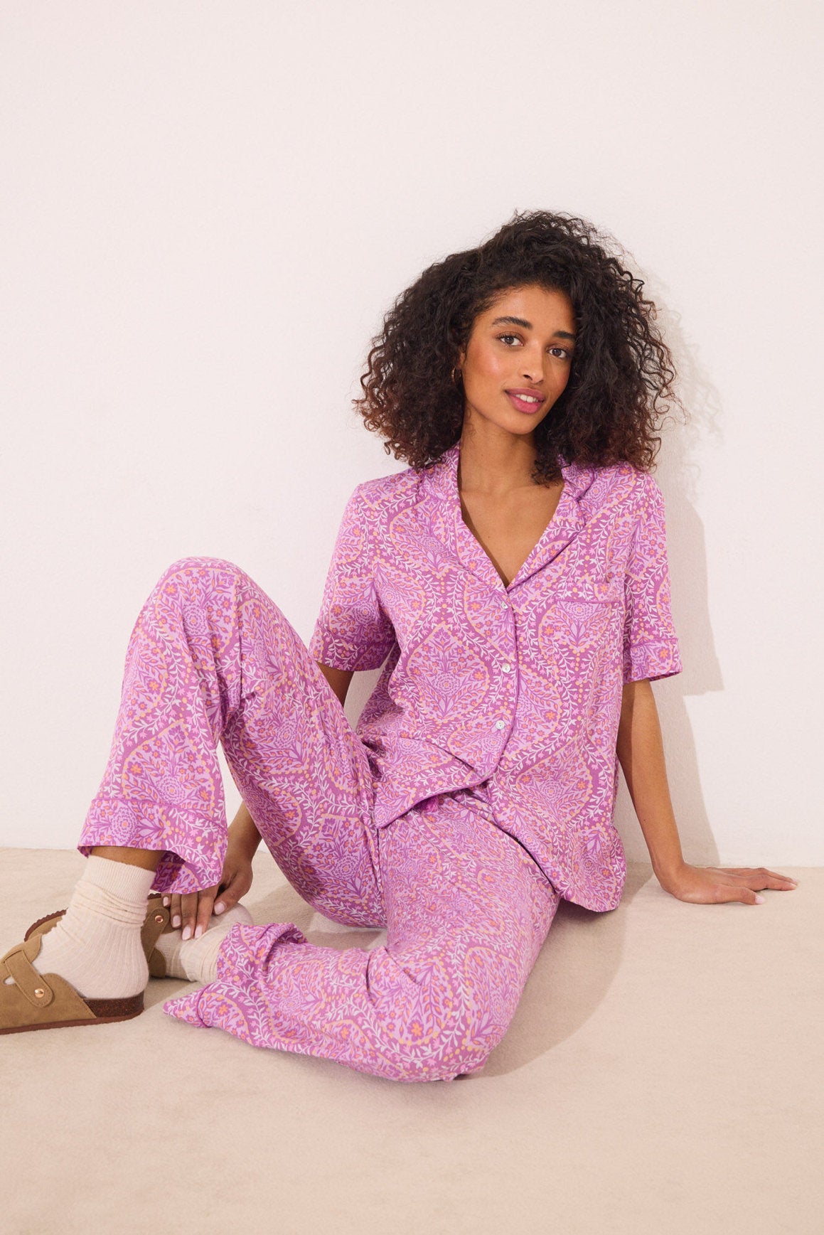 Women Secret_Viscose Boho Print Classic Pyjamas_4859410_79_01