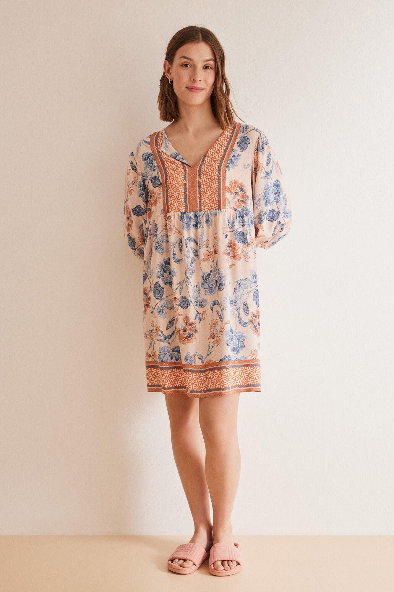 Printed Tunic Style Short Dress_4927022_98_01