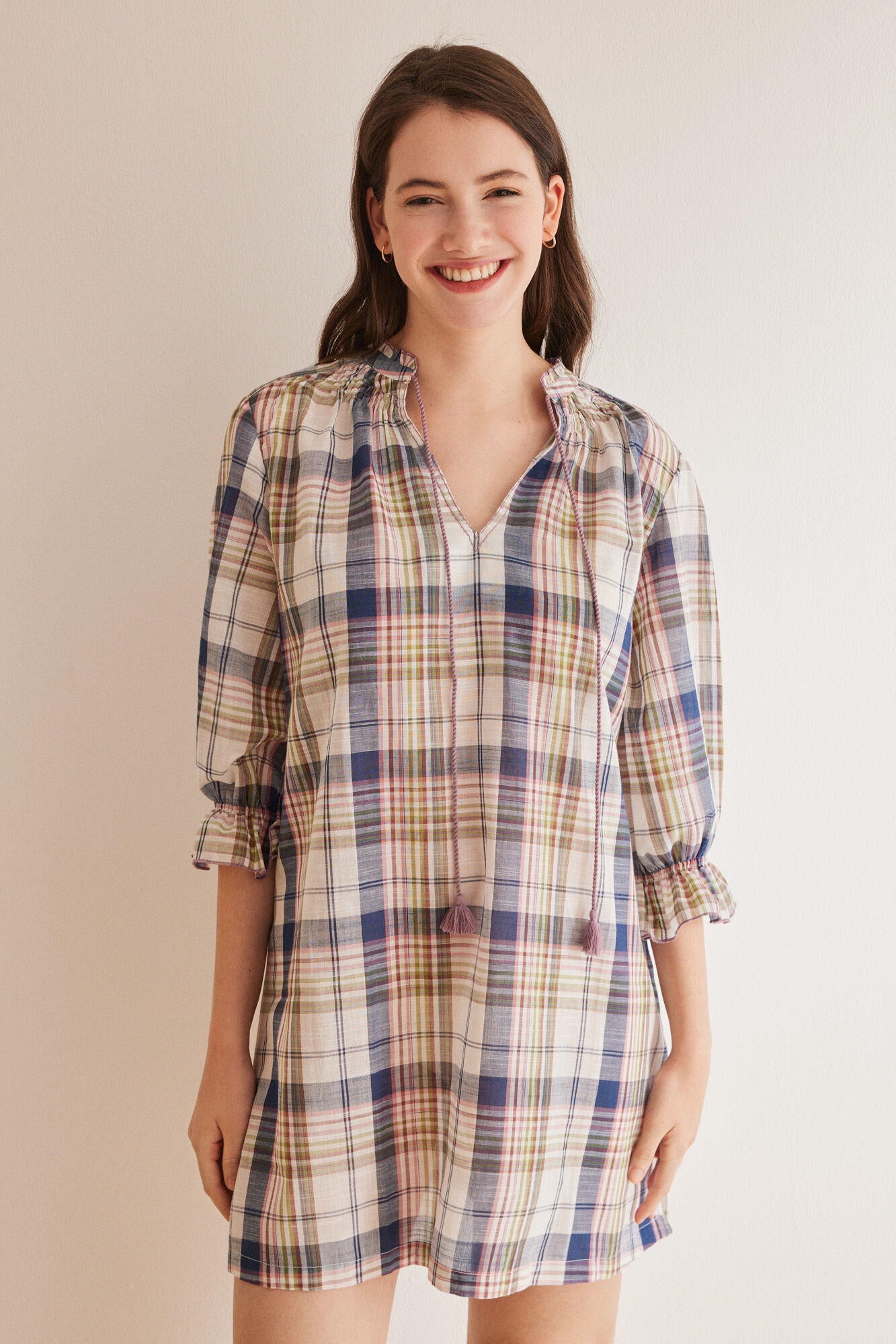 Printed Tunic Style Short Dress_4927025_98_01