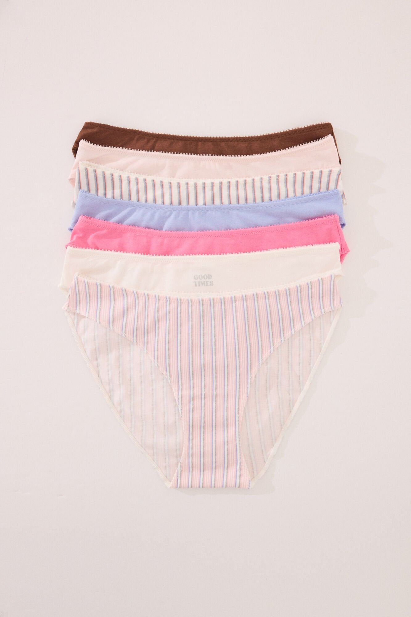 Women Secret_Pack of 7 Classic Cotton Panties in Multicoloured Glitter_4932641_98_01
