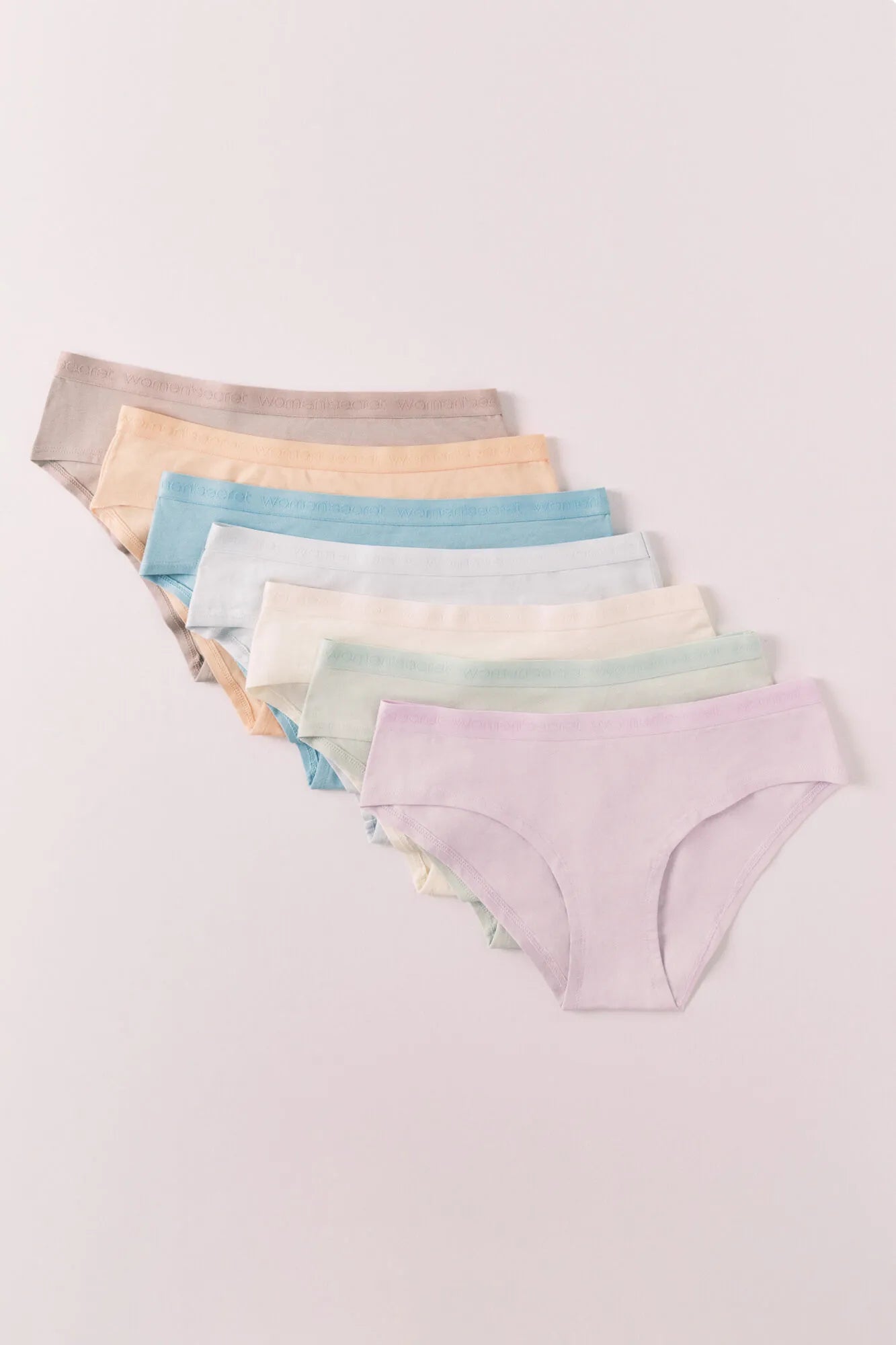 Women Secret White Print Women Plain Cotton 7-Pack Wide Panties With Logo SKU: 4933679_97 Image 01