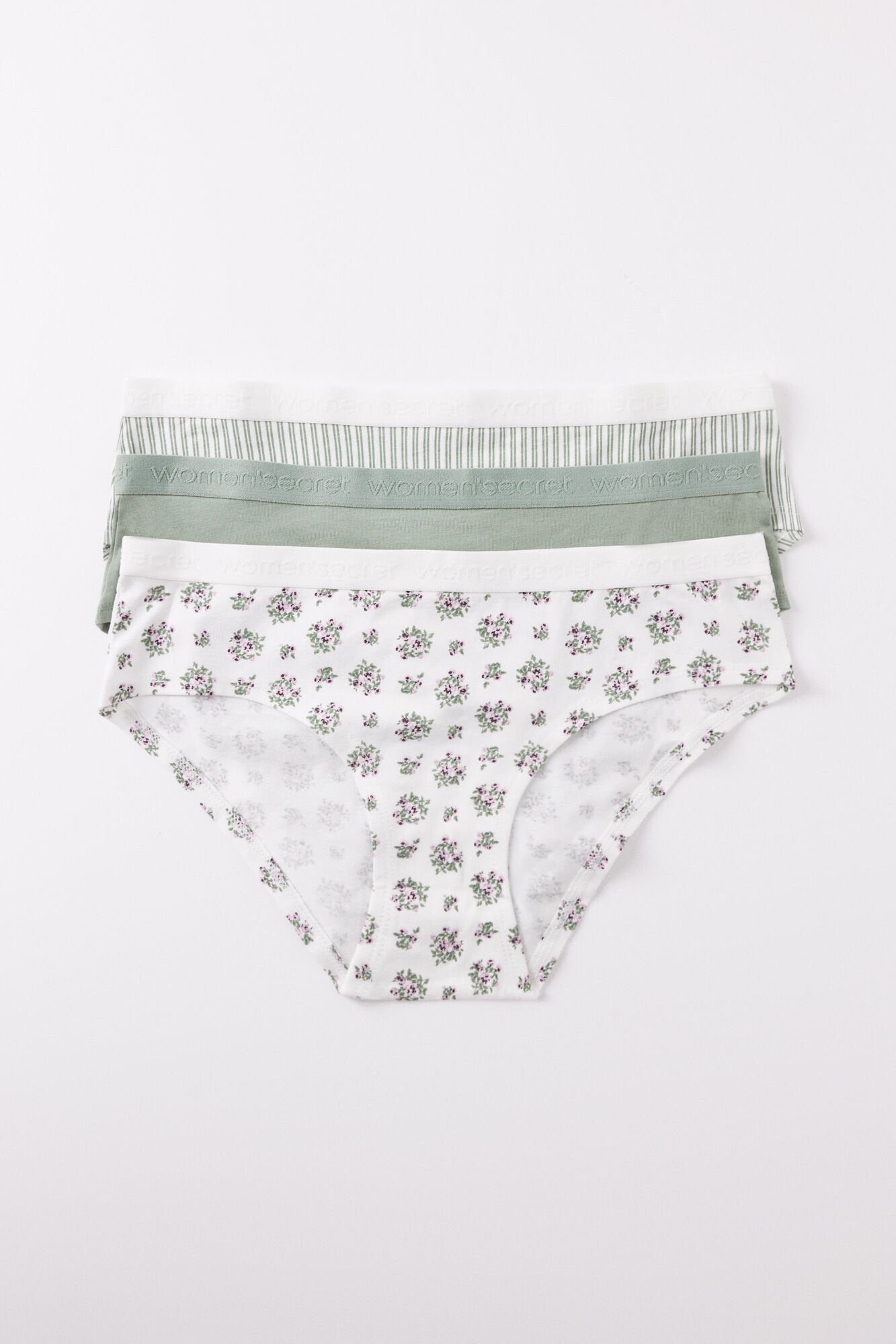 Women Secret_Pack of 3 Wide Cotton Panties with Logo_4939953_98_01