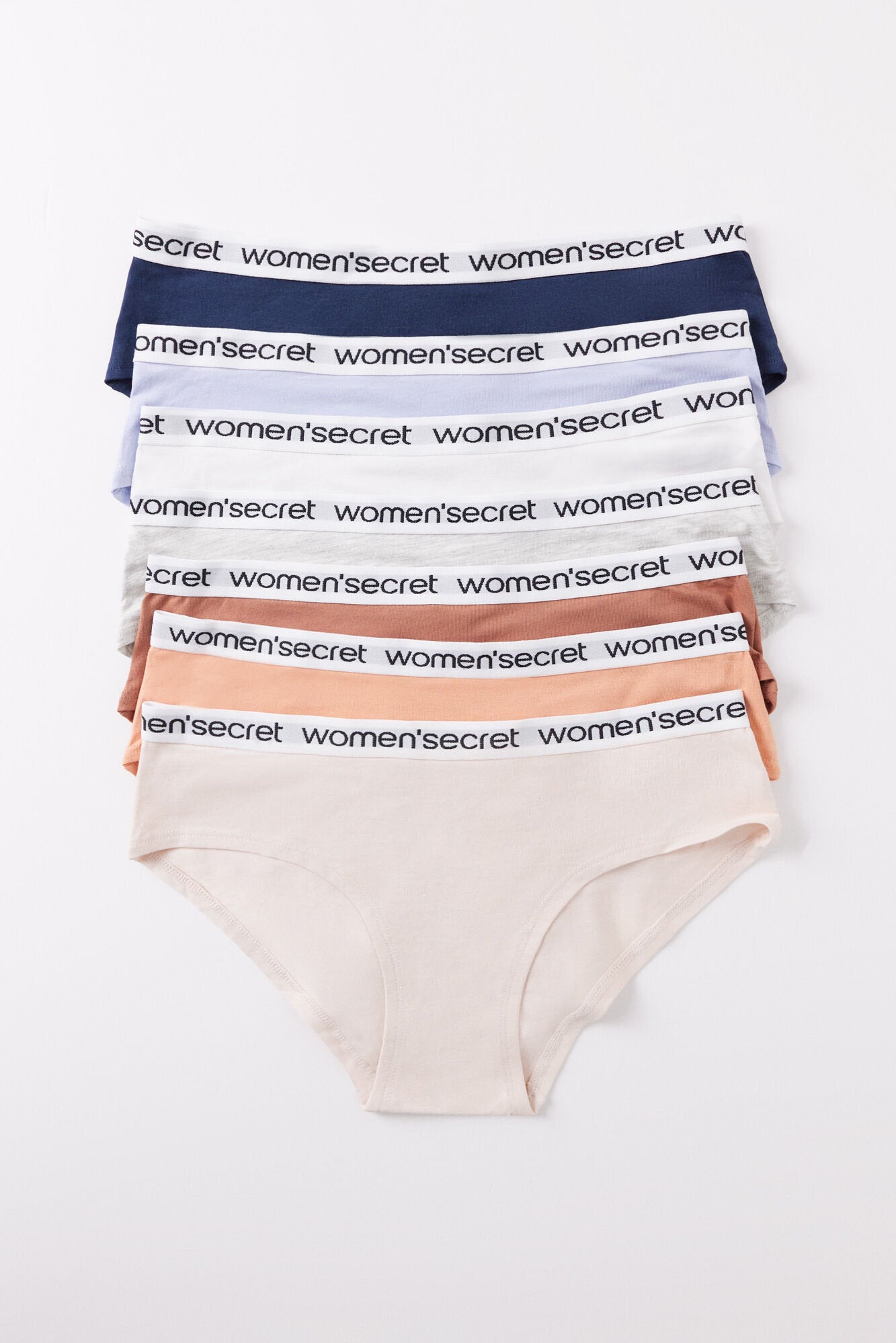 Women Secret_Pack of 7 Wide Cotton Panties with Logo_4939958_97_01