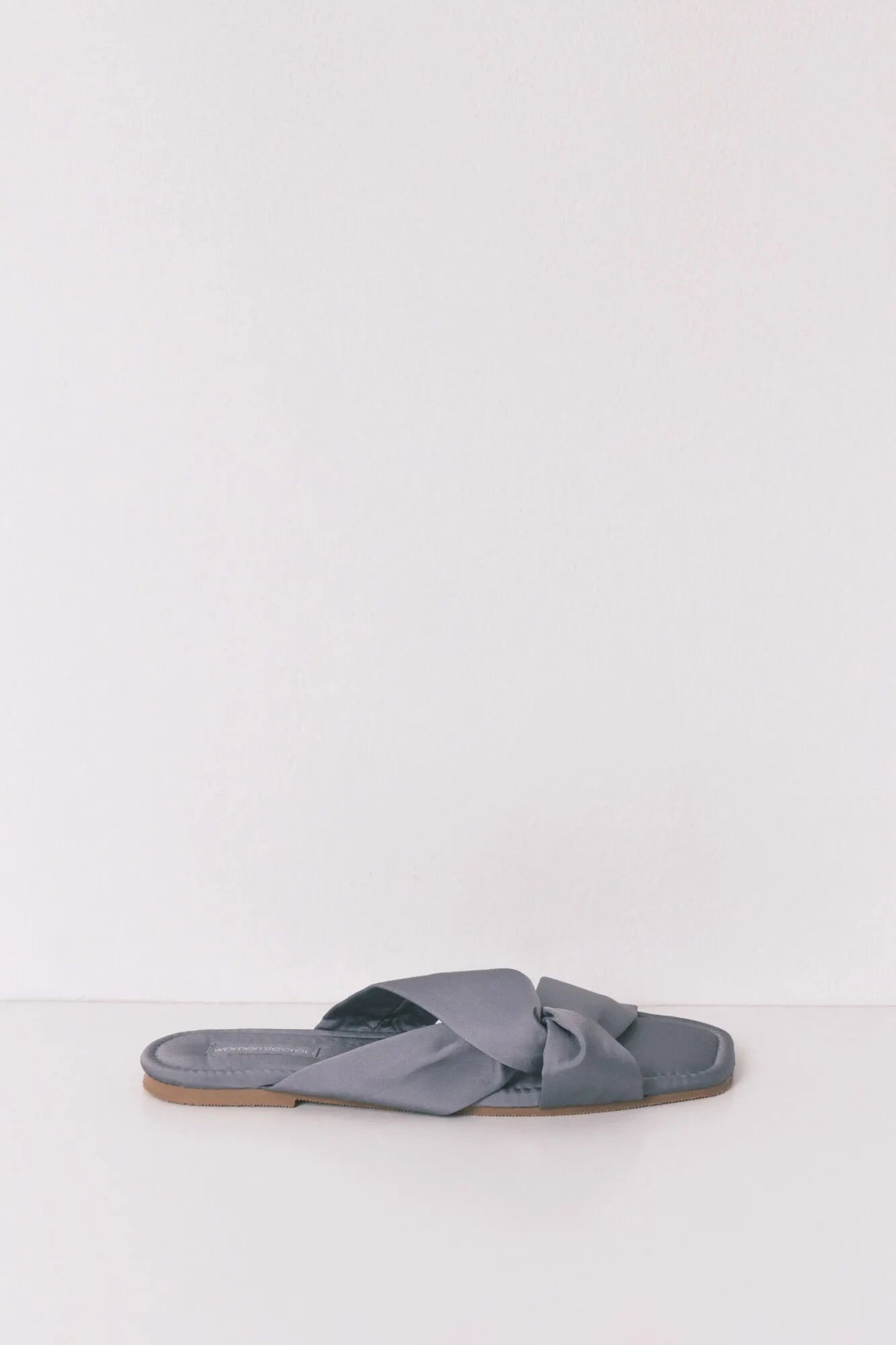 Women Secret_Dark Grey_Grayish Blue Satin Flat Sandals_4993688_42_05