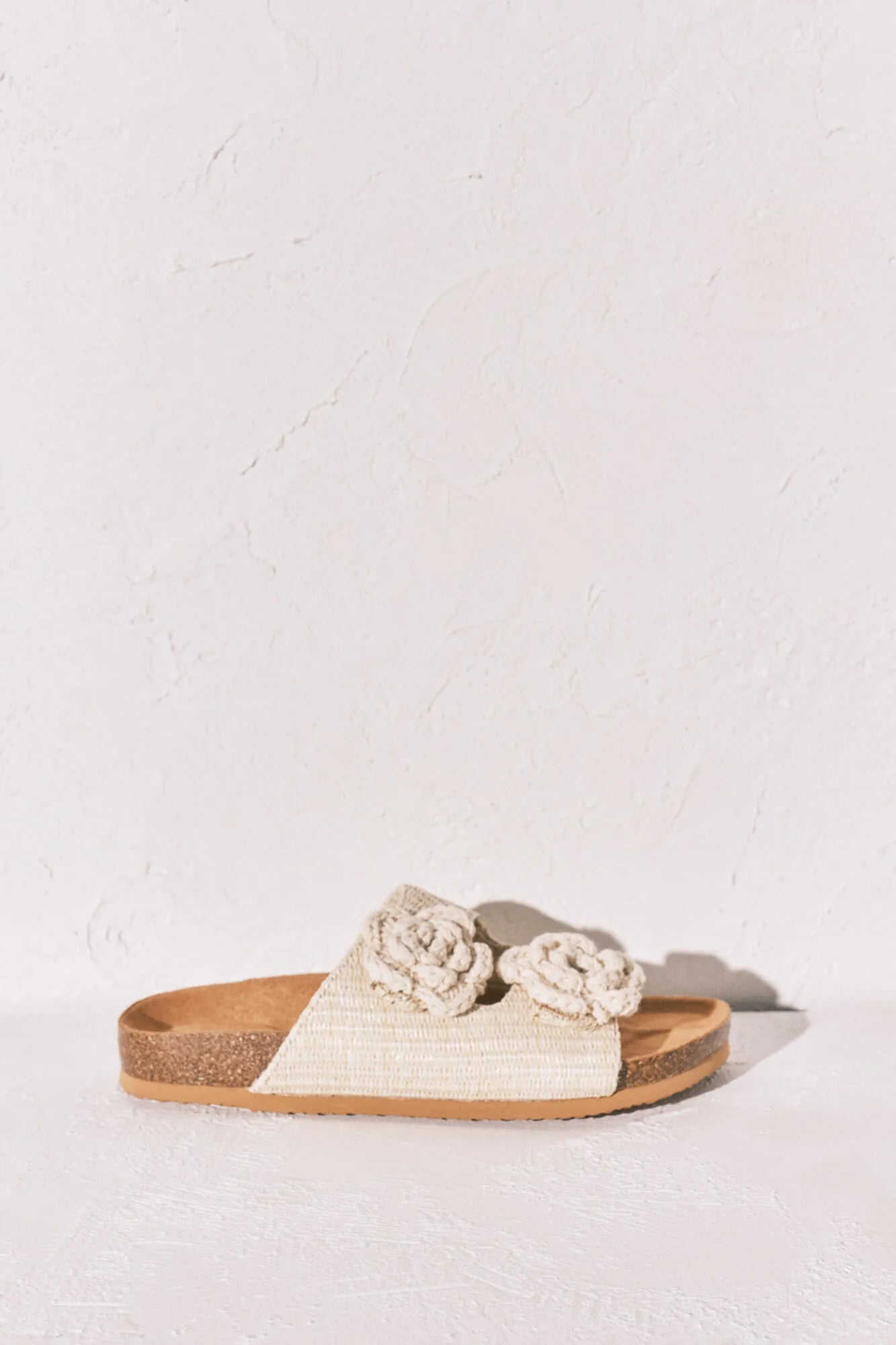 Women Secret Ivory Women Beige Raffia Crochet Flower Sandals SKU: 4993742_96 Image 05