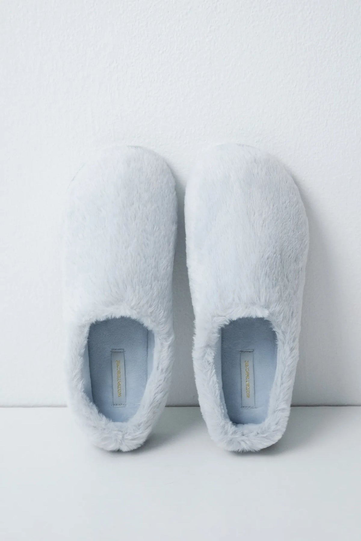 Women Secret Medium Blue Women Blue Faux Fur Slippers SKU: 4994515_14 Image 01