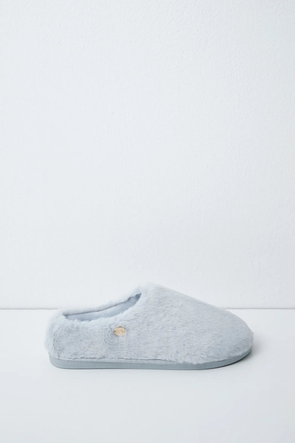 Women Secret Medium Blue Women Blue Faux Fur Slippers SKU: 4994515_14 Image 02