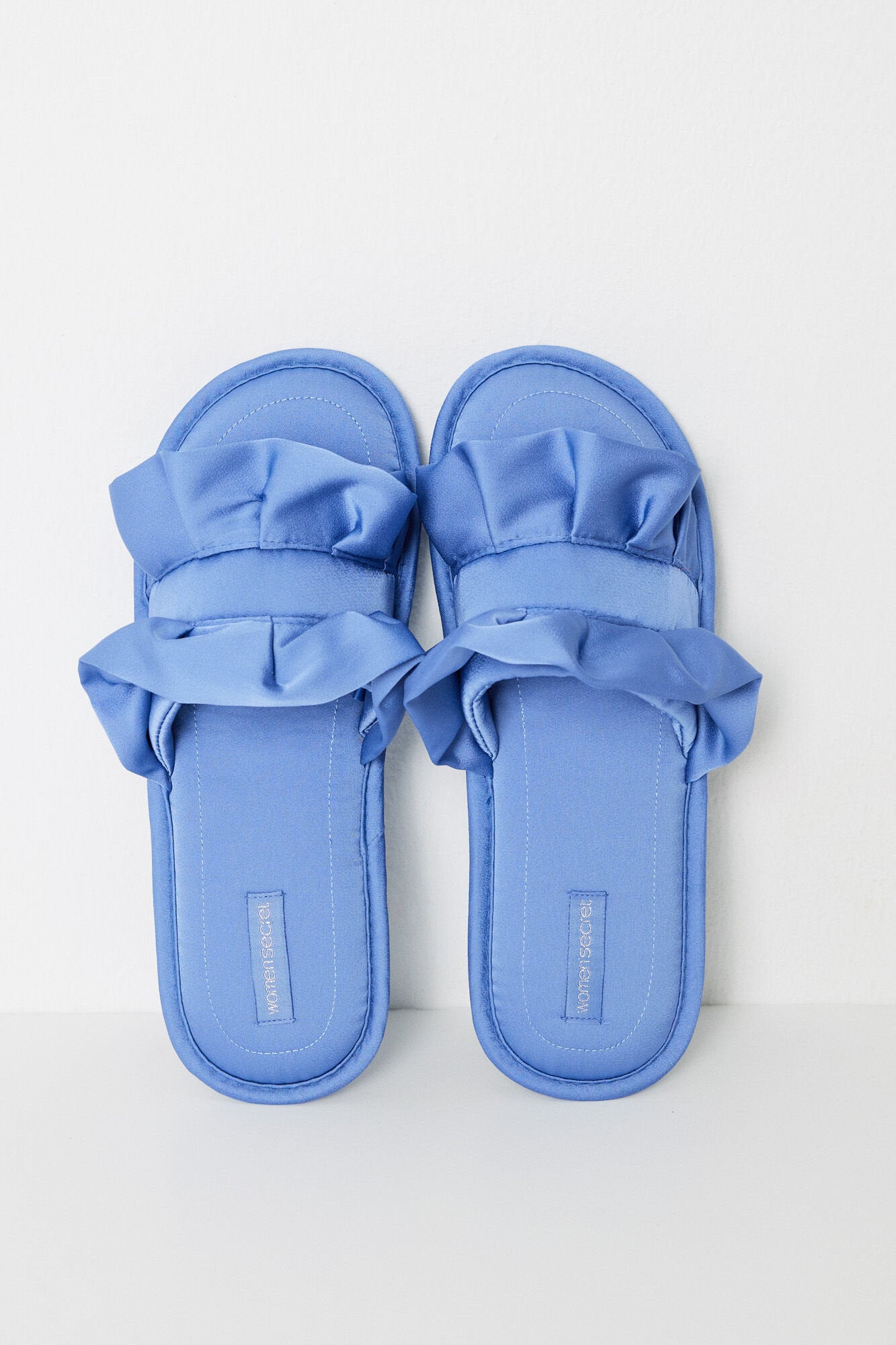 Women Secret_Satin Slippers with Blue Ruffles_4999669_19_04