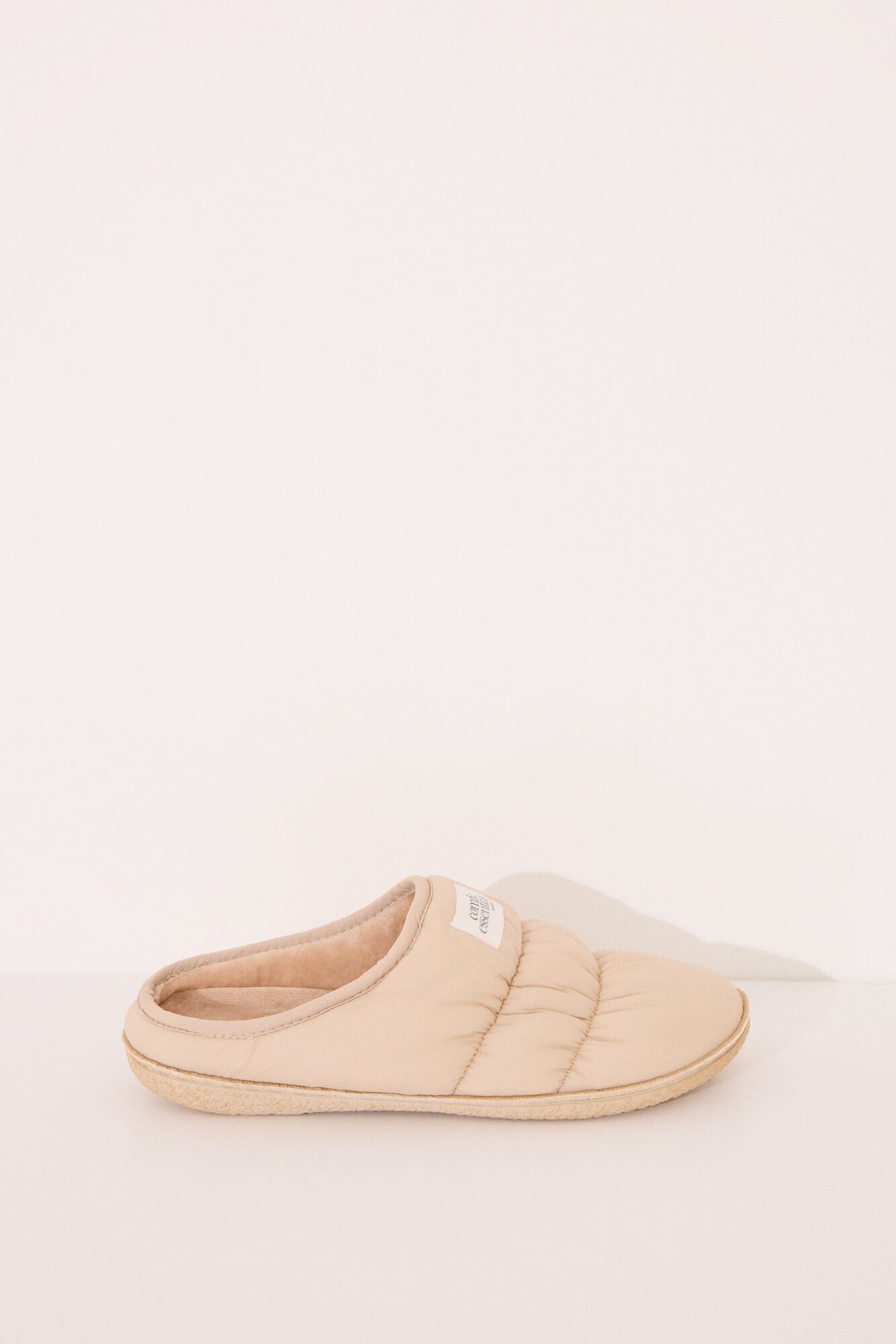 Women Secret_Beige Padded Nylon House Slippers_4999678_38_02