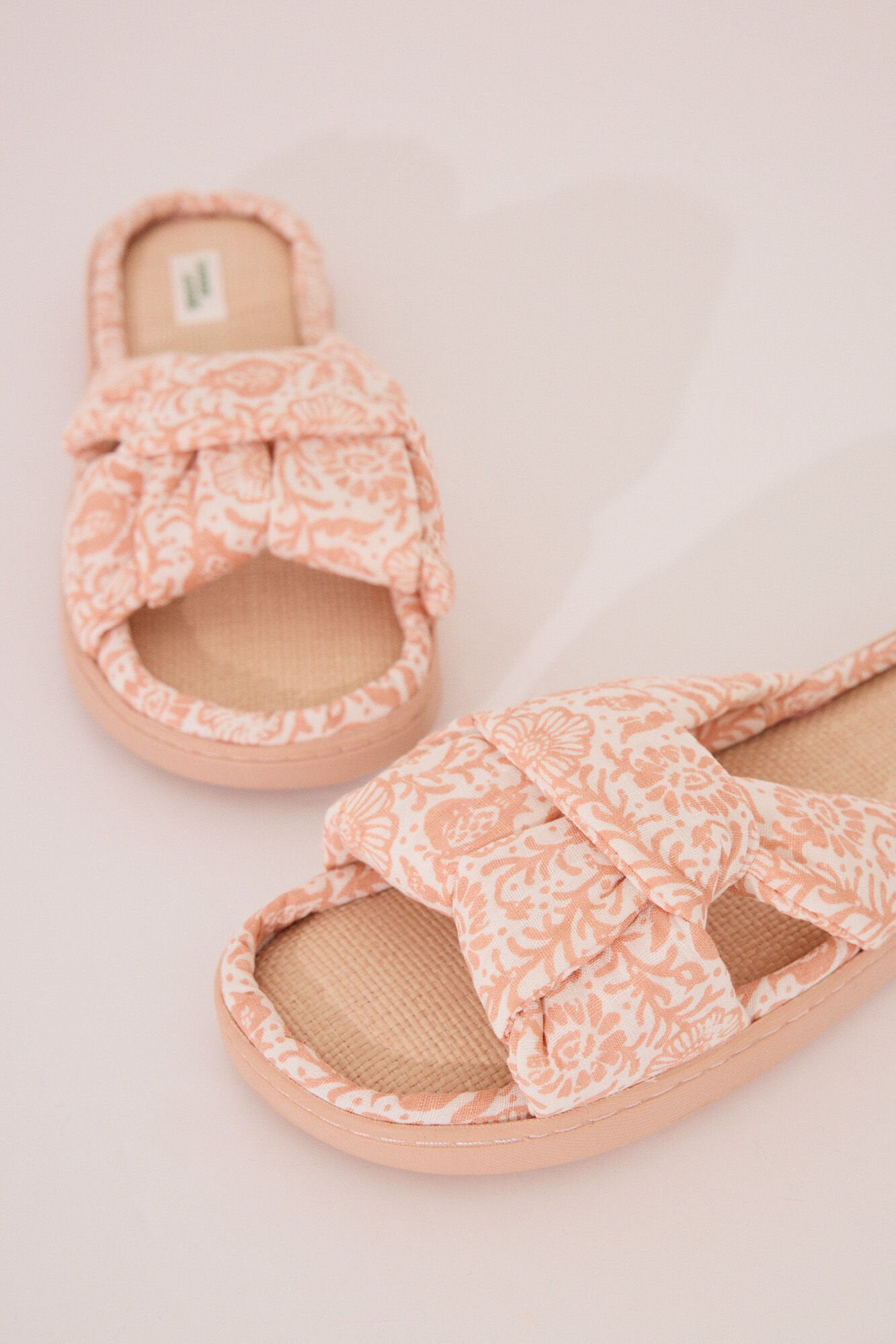Women Secret_Orange Peach Raffia Knotted Upper Slippers_4999705_67_01