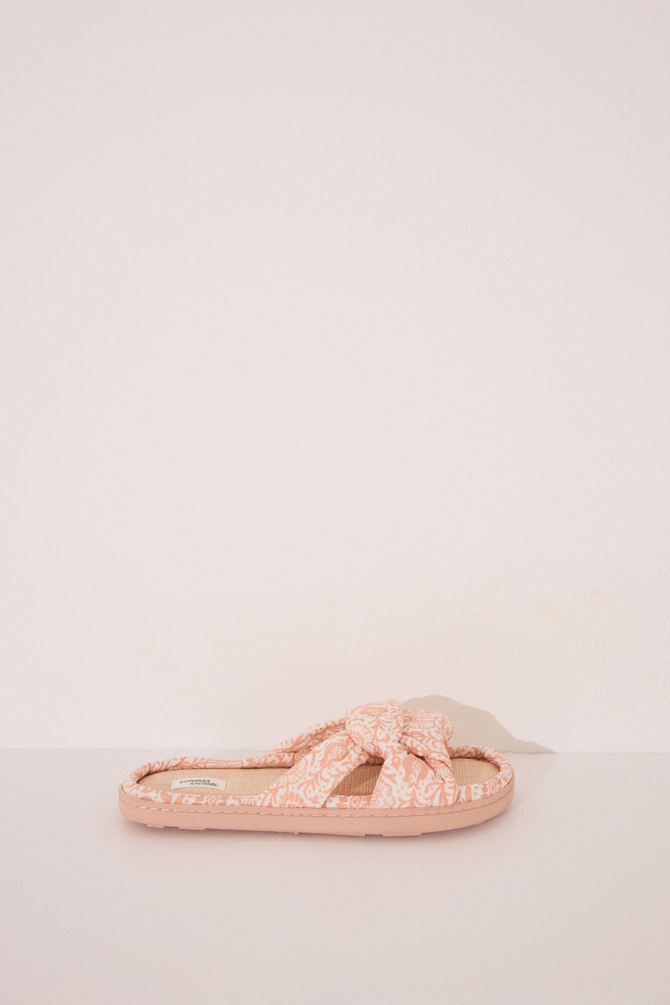 Women Secret_Orange Peach Raffia Knotted Upper Slippers_4999705_67_03