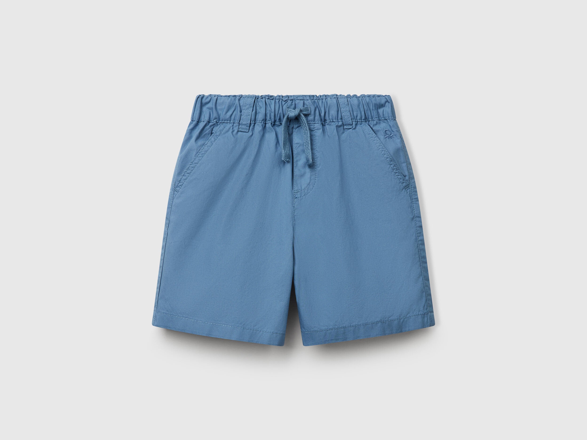 Benetton_100% Cotton Shorts with Drawstring_4AC7G902O_11W_01
