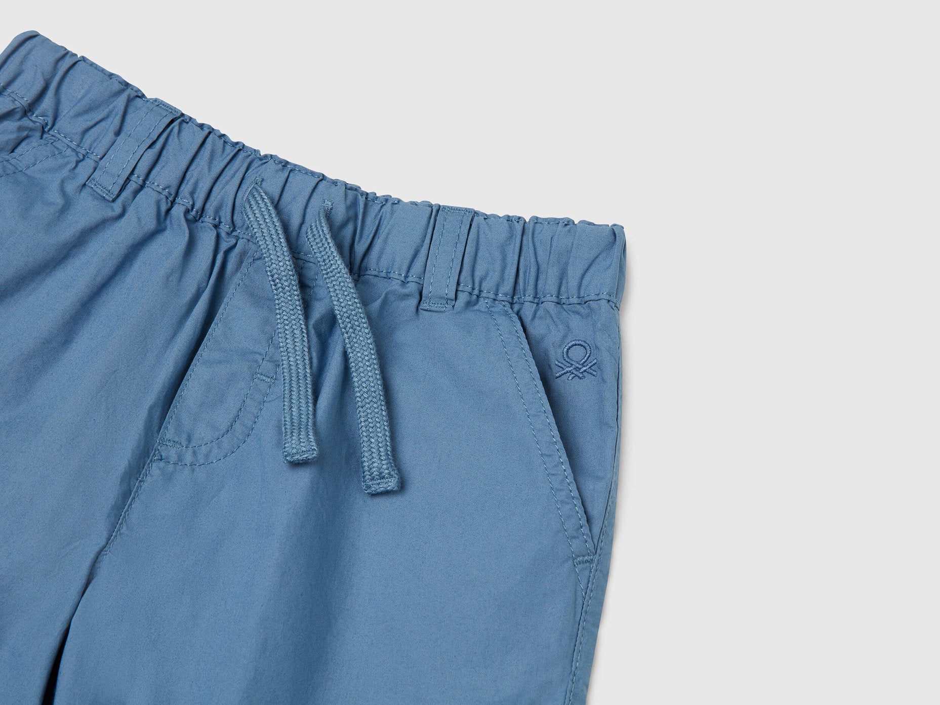 Benetton_100% Cotton Shorts with Drawstring_4AC7G902O_11W_03