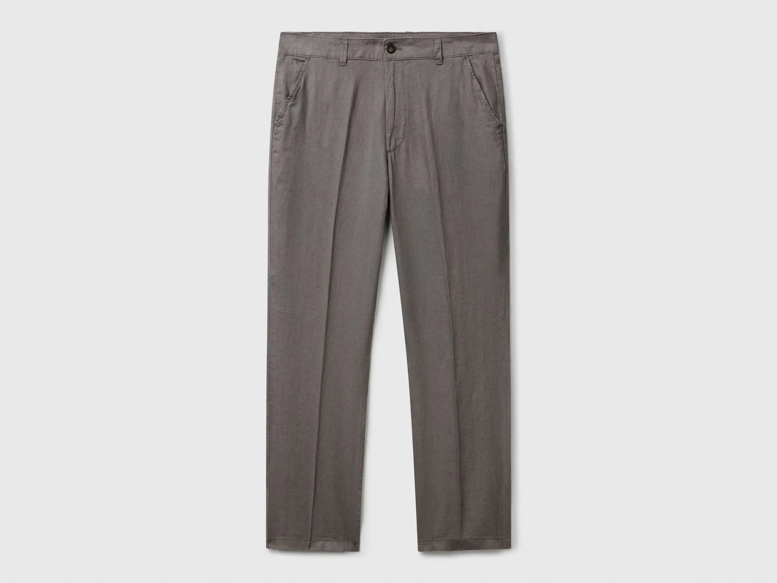Benetton_Chinos in Pure Linen_4AGH55HW8_00W_04