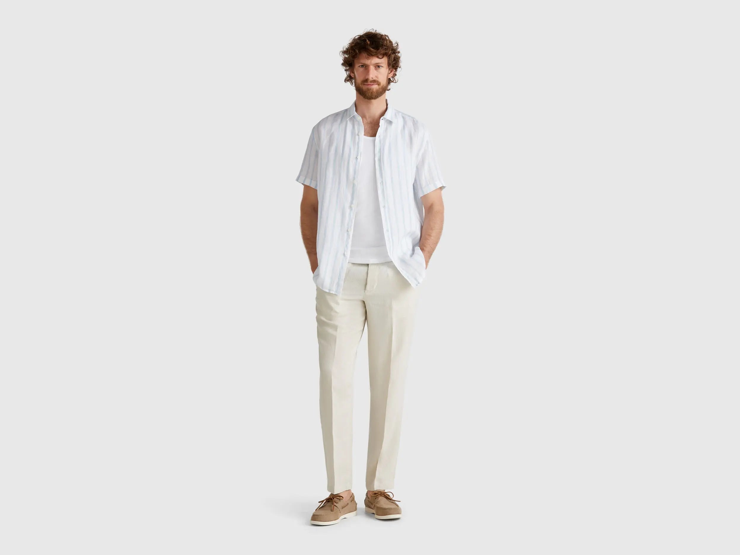 Benetton_Chinos in Pure Linen_4AGH55HW8_152_01