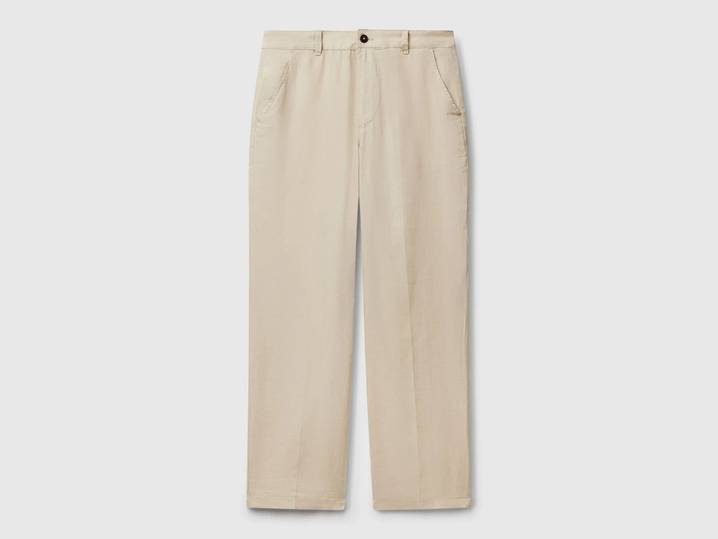 Benetton_Chinos in Pure Linen_4AGH55HW8_152_04