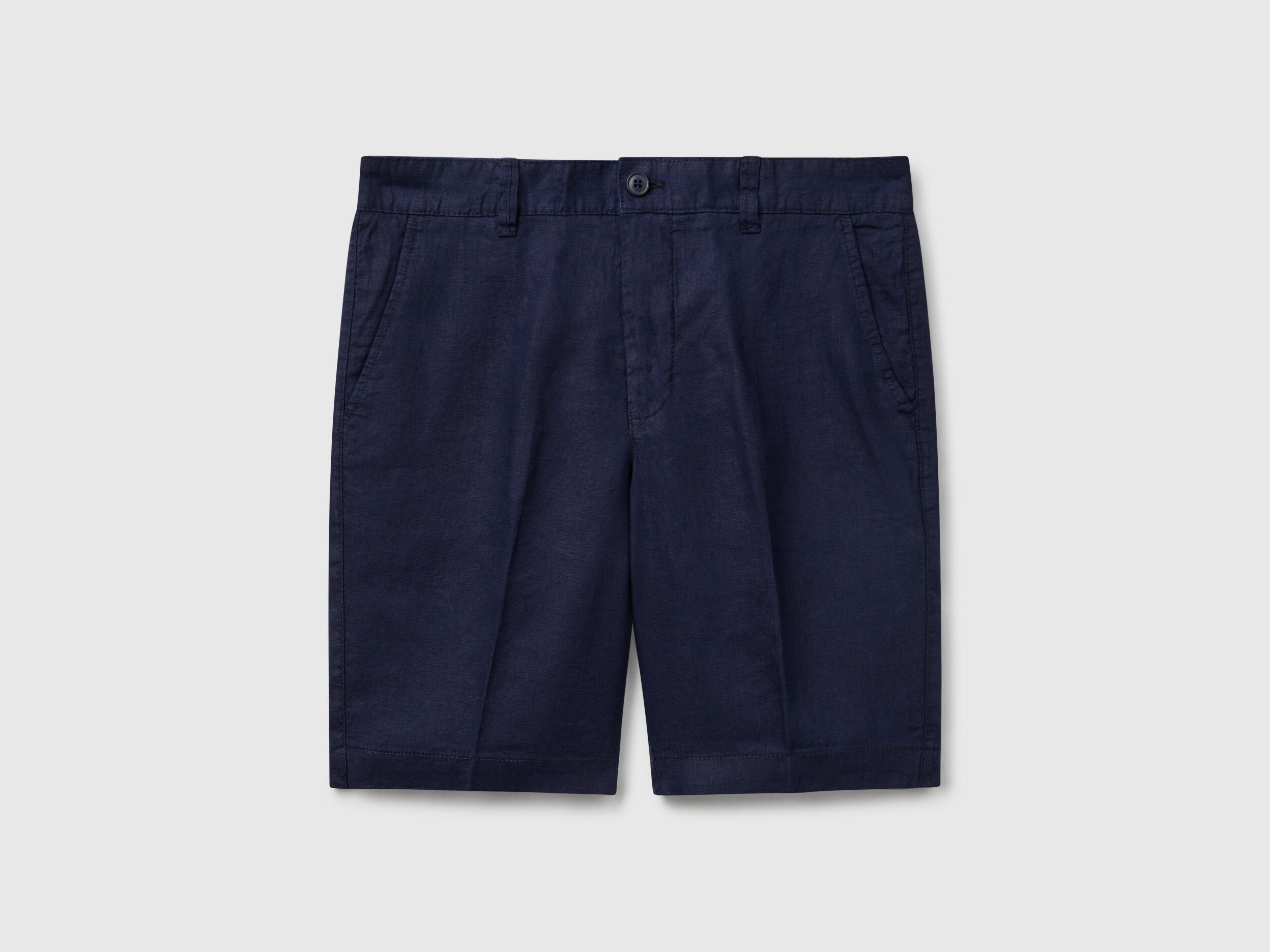 Benetton_Bermudas in Pure Linen_4AGH59548_016_04
