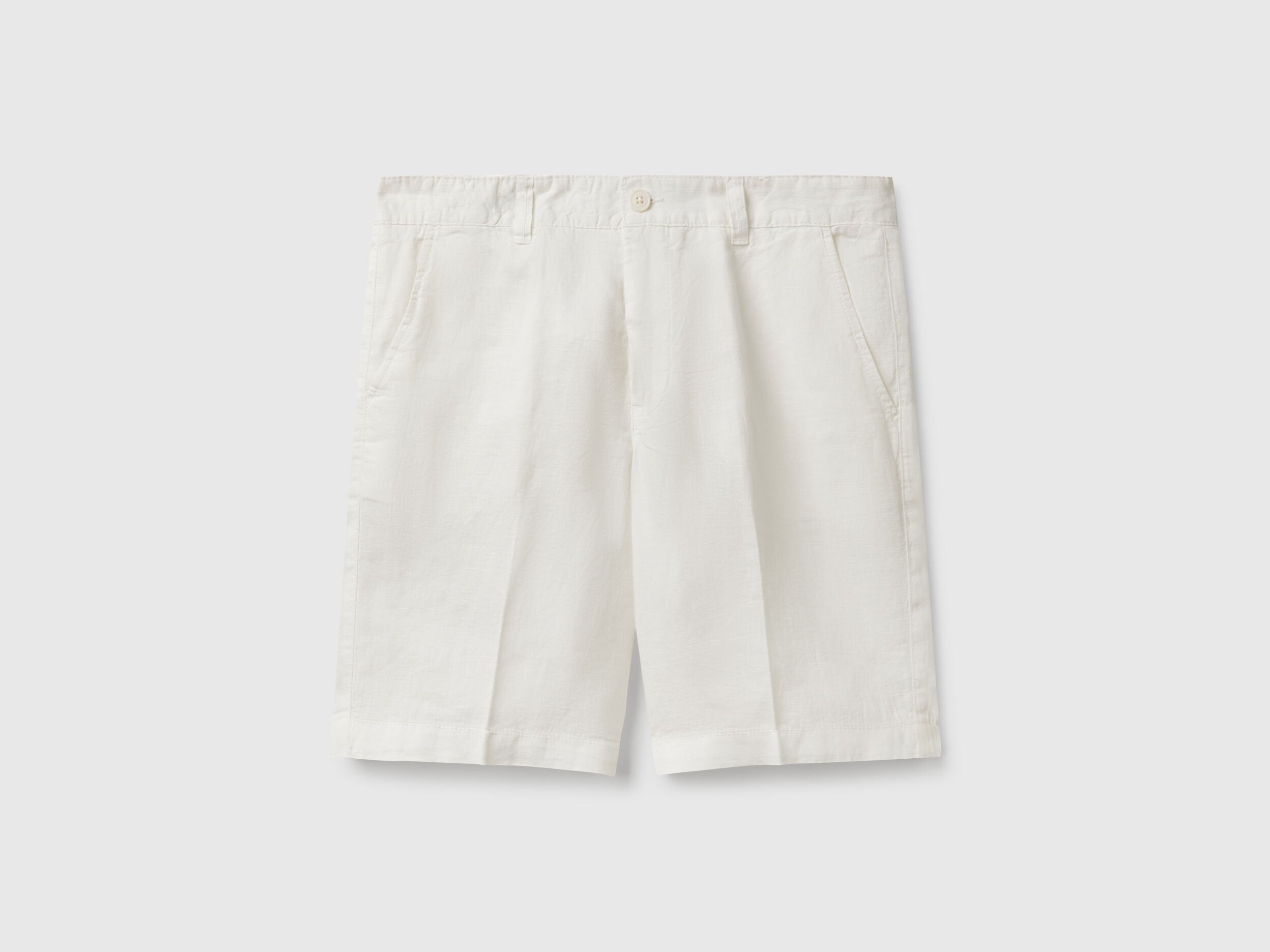 Benetton_Bermudas in Pure Linen_4AGH59548_074_04