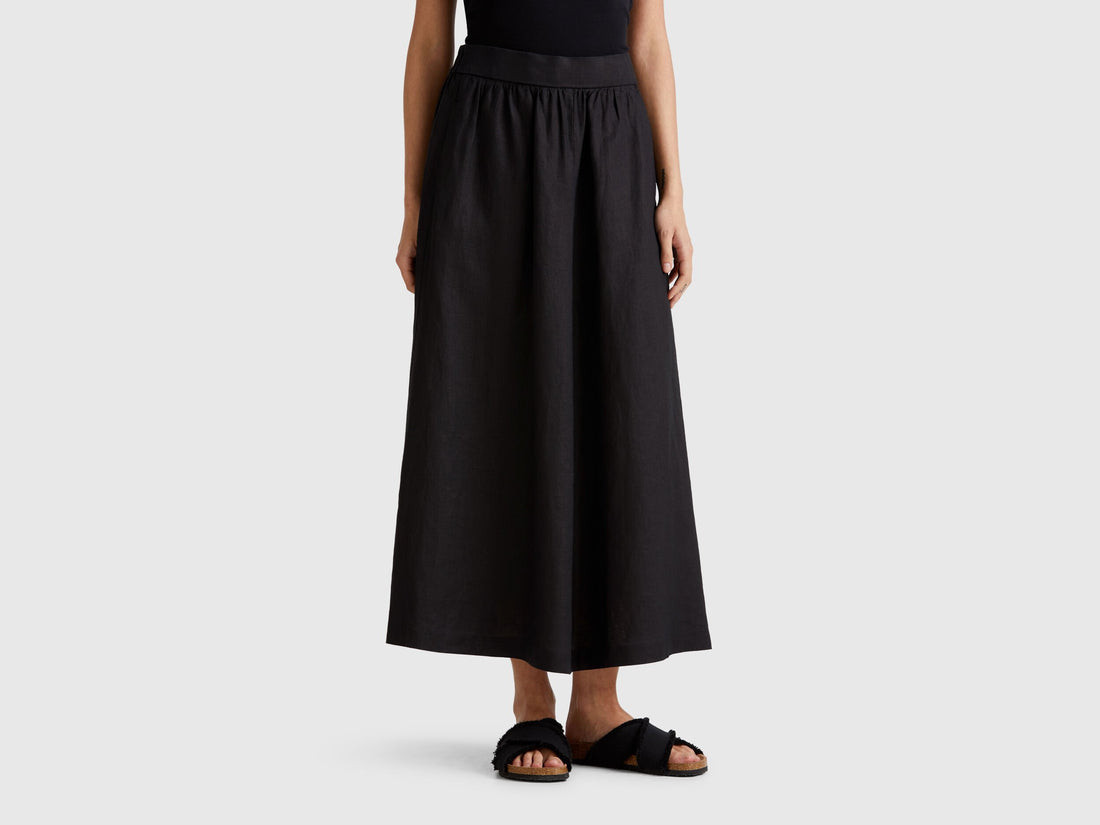 Benetton_Long Skirt in Pure Linen_4AGHD004L_100_02