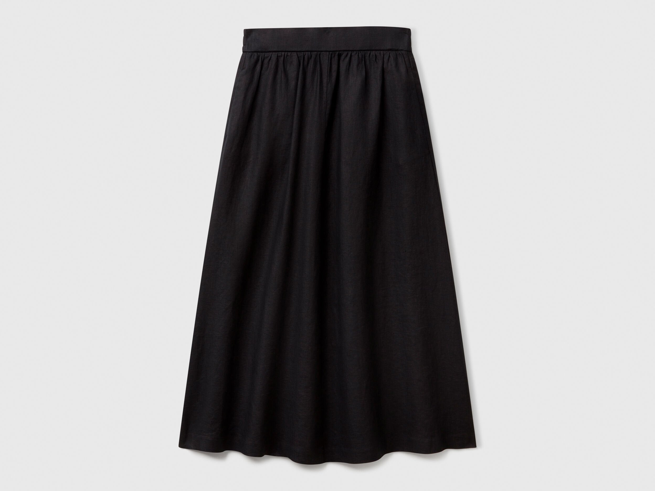 Benetton_Long Skirt in Pure Linen_4AGHD004L_100_04