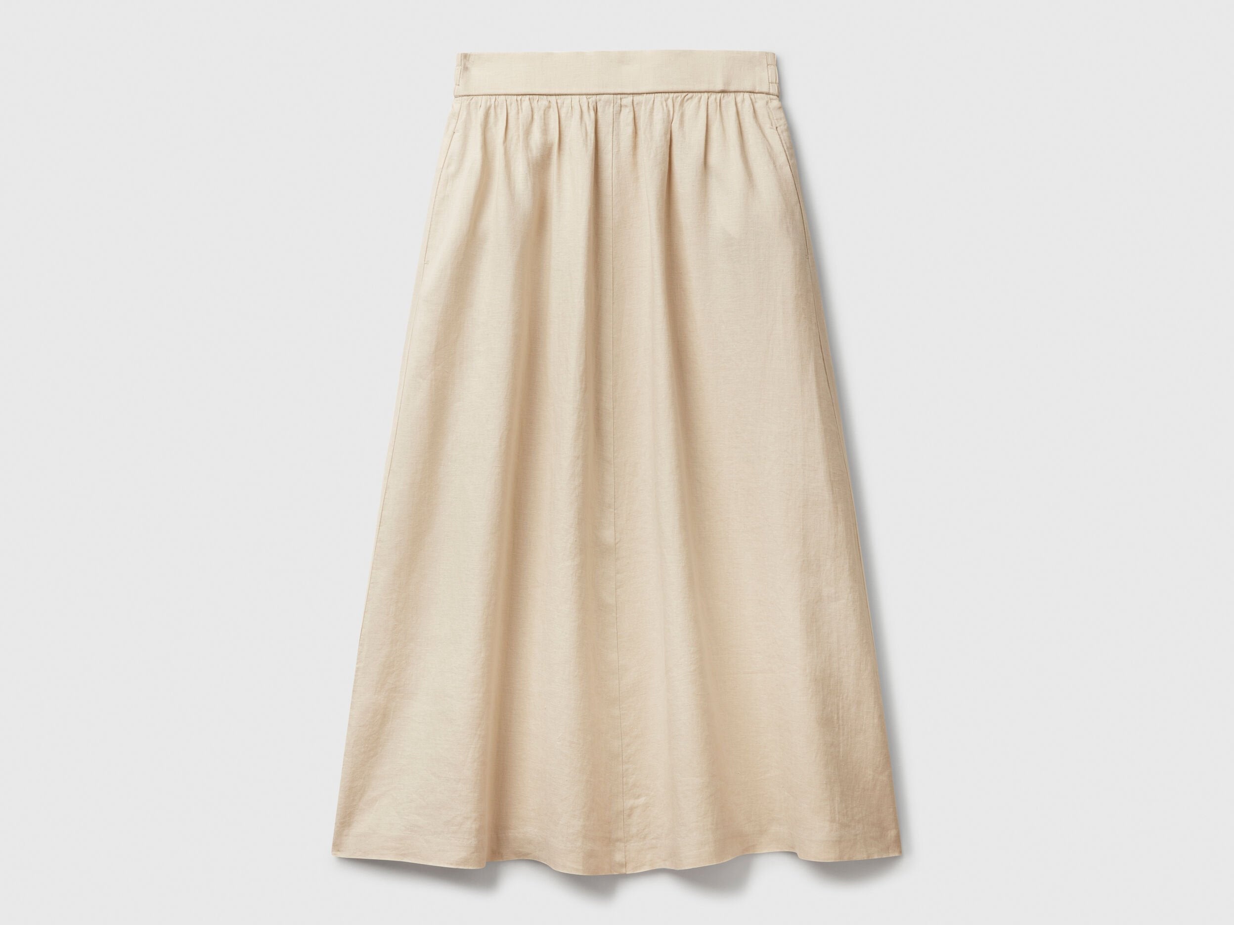 Benetton_Long Skirt in Pure Linen_4AGHD004L_152_04