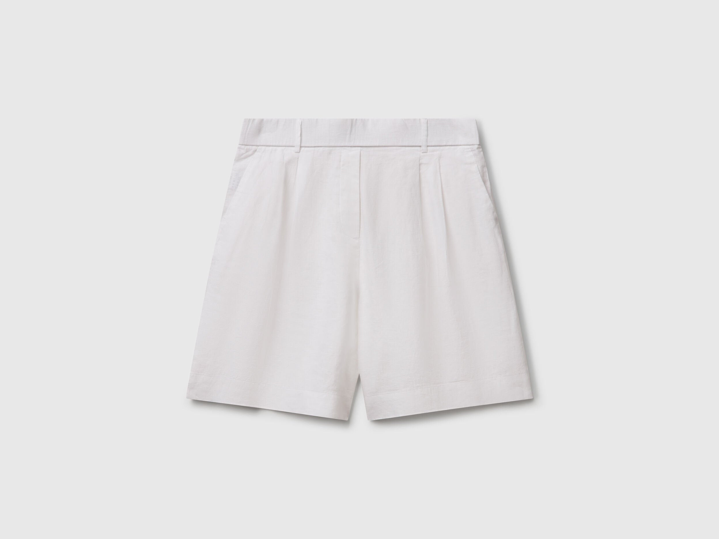 Benetton_100% Linen Bermudas_4AGHD901V_101_04