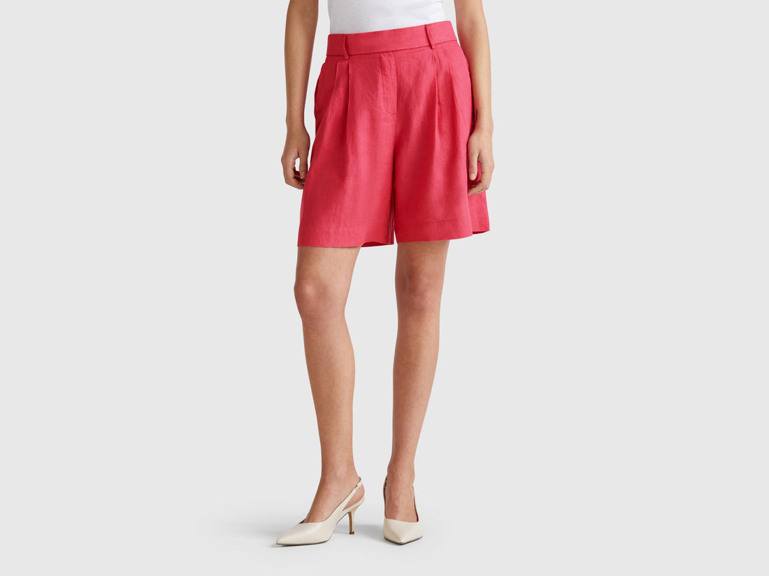 Benetton_100% Linen Bermudas_4AGHD901V_12E_02