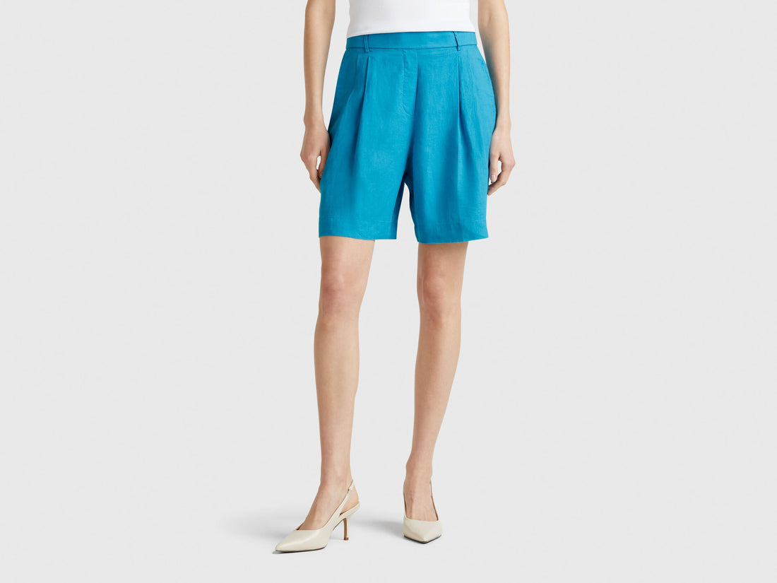 Benetton_100% Linen Bermudas_4AGHD901V_1Y3_02