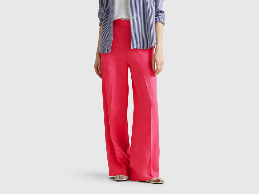 Benetton_Palazzo Trousers in 100% Linen_4AGHDF08K_12E_02
