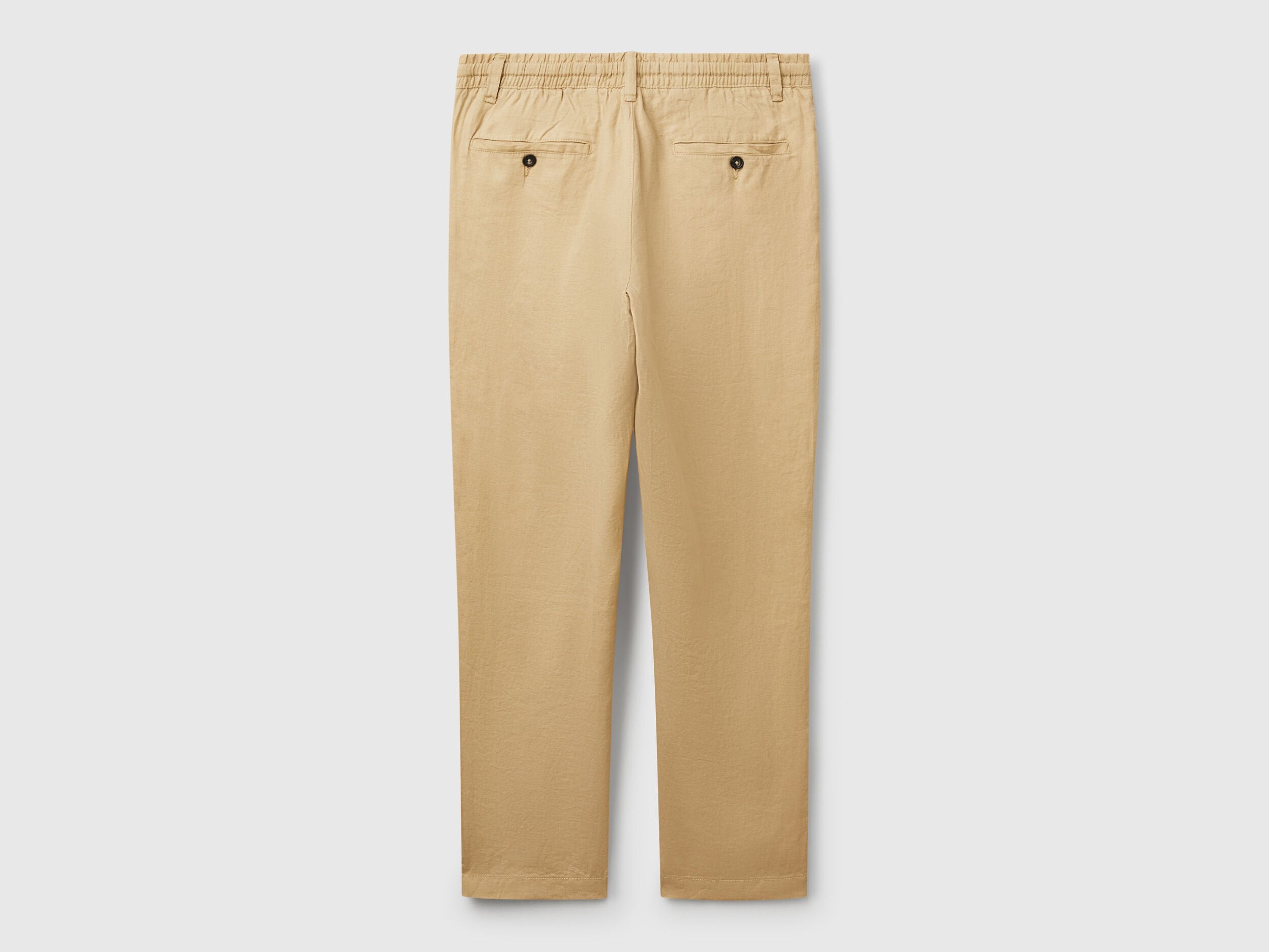 Benetton_Trousers in Pure Linen with Drawstring_4AGHUF00M_393_05