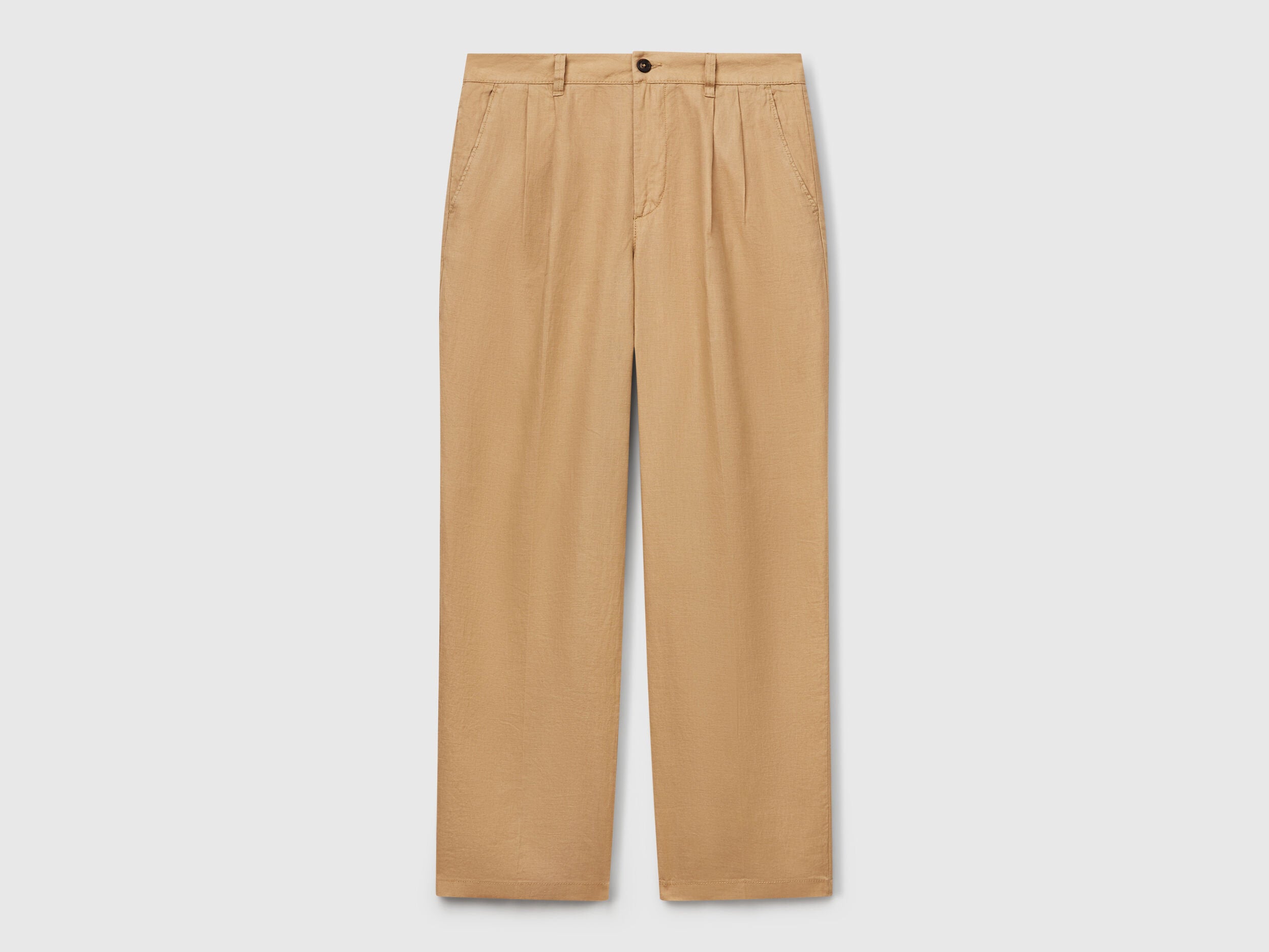 Benetton_Wide Chinos in Pure Linen_4AGHUF05A_393_04
