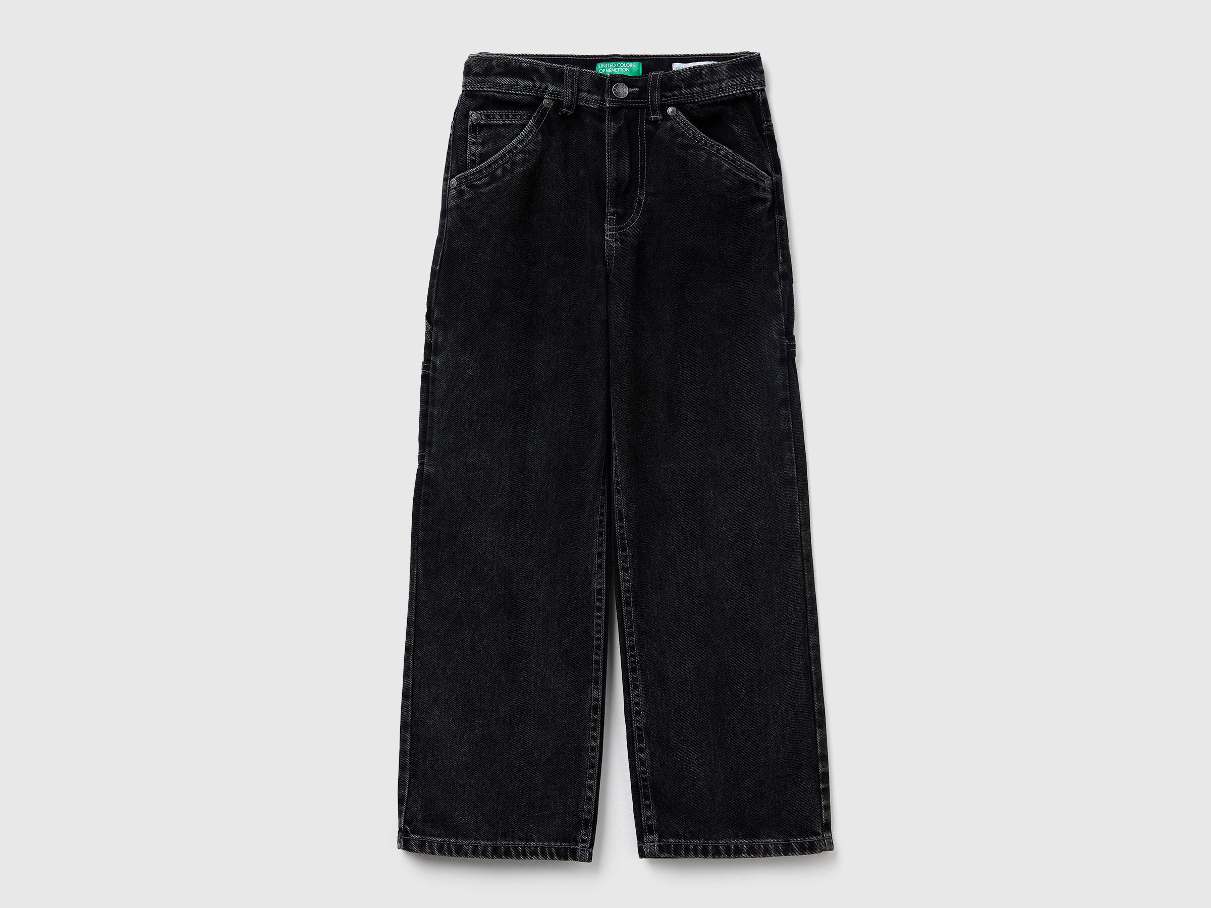 Benetton_Black_Worker Style Jeans_4AW7CE03G_800_01
