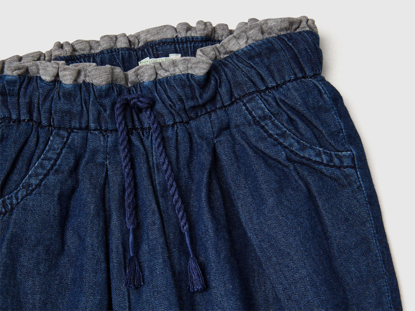 Benetton_Light Blue_Lined Trousers in Chambray_4DHJAF01M_901_03