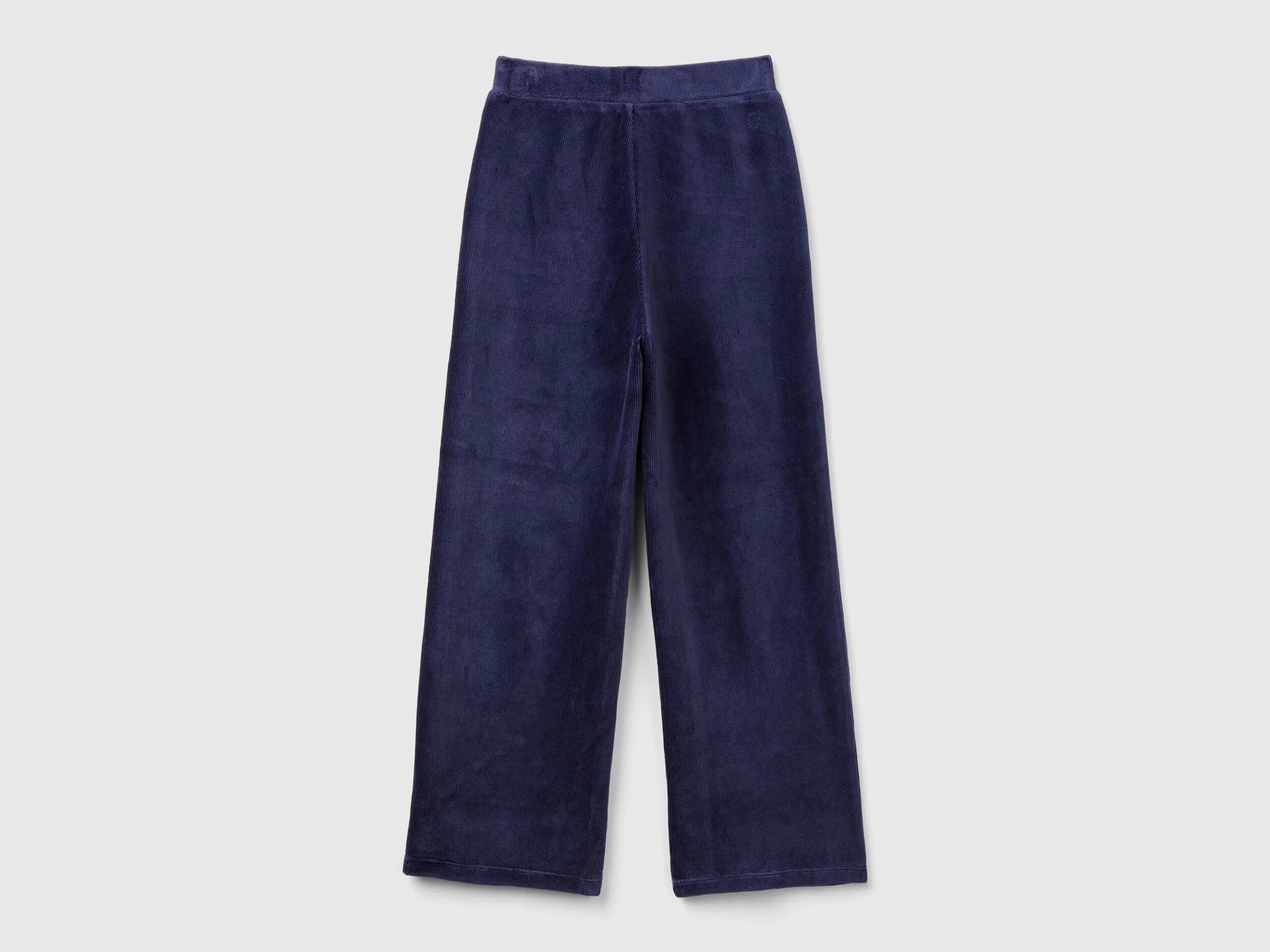 Benetton_Dark Blue_Wide Chenille Trousers_4DZBCF02Q_252_02