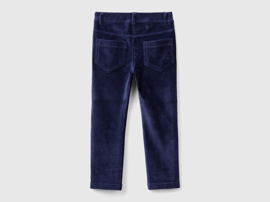 Benetton_Dark Blue_Ribbed Chenille Trousers_4DZBGE00L_252_02