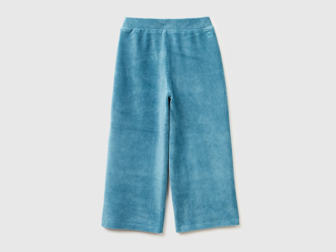 Benetton_Turquoise_Wide Chenille Trousers_4DZBGF01E_2H6_02