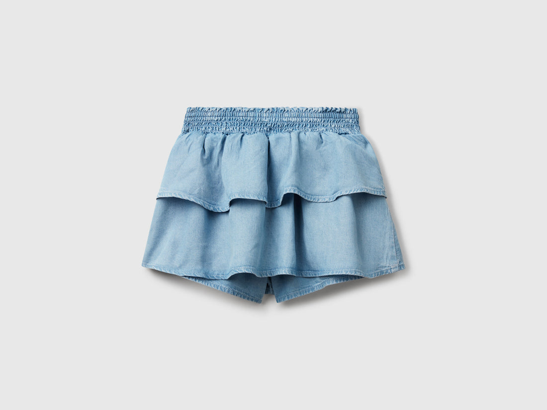 Benetton_Mini Skirt in Chambray with Frills_4FFKC903U_901_02