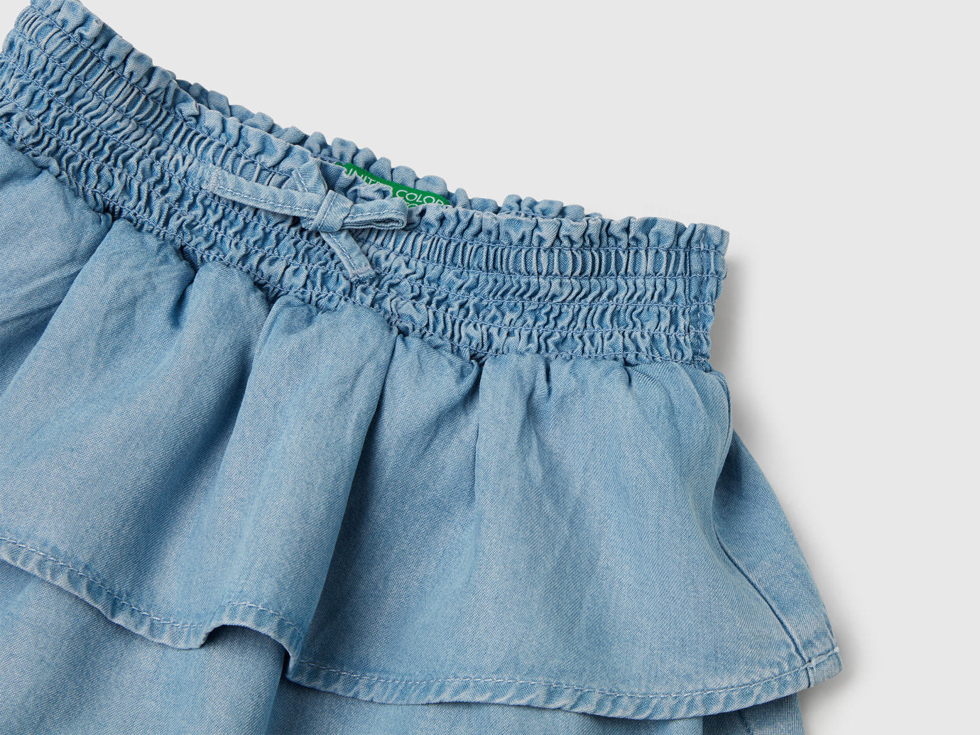 Benetton_Mini Skirt in Chambray with Frills_4FFKC903U_901_03