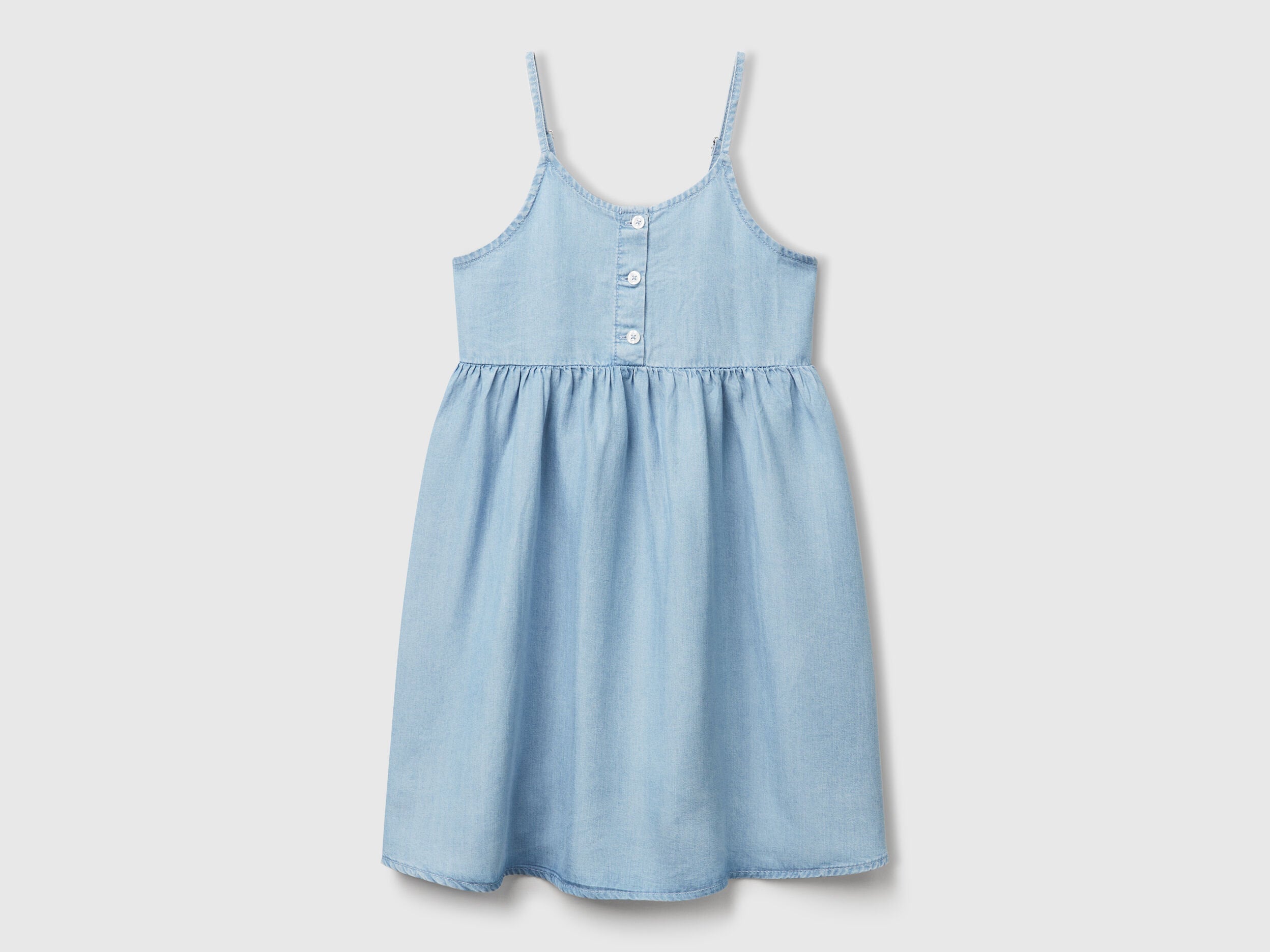 Benetton_Chambray Dress_4FFKCV03J_901_01