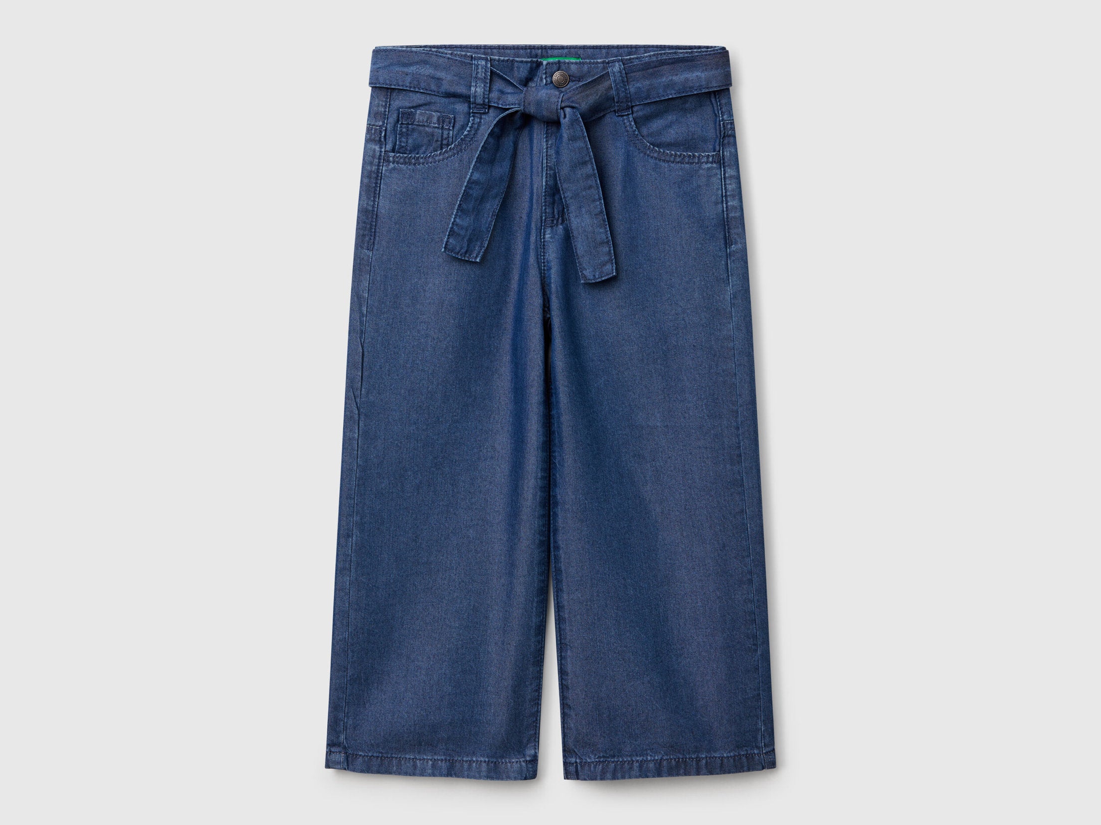 Benetton_Wide Fit Trousers with Belt_4FFKGE02E_901_01