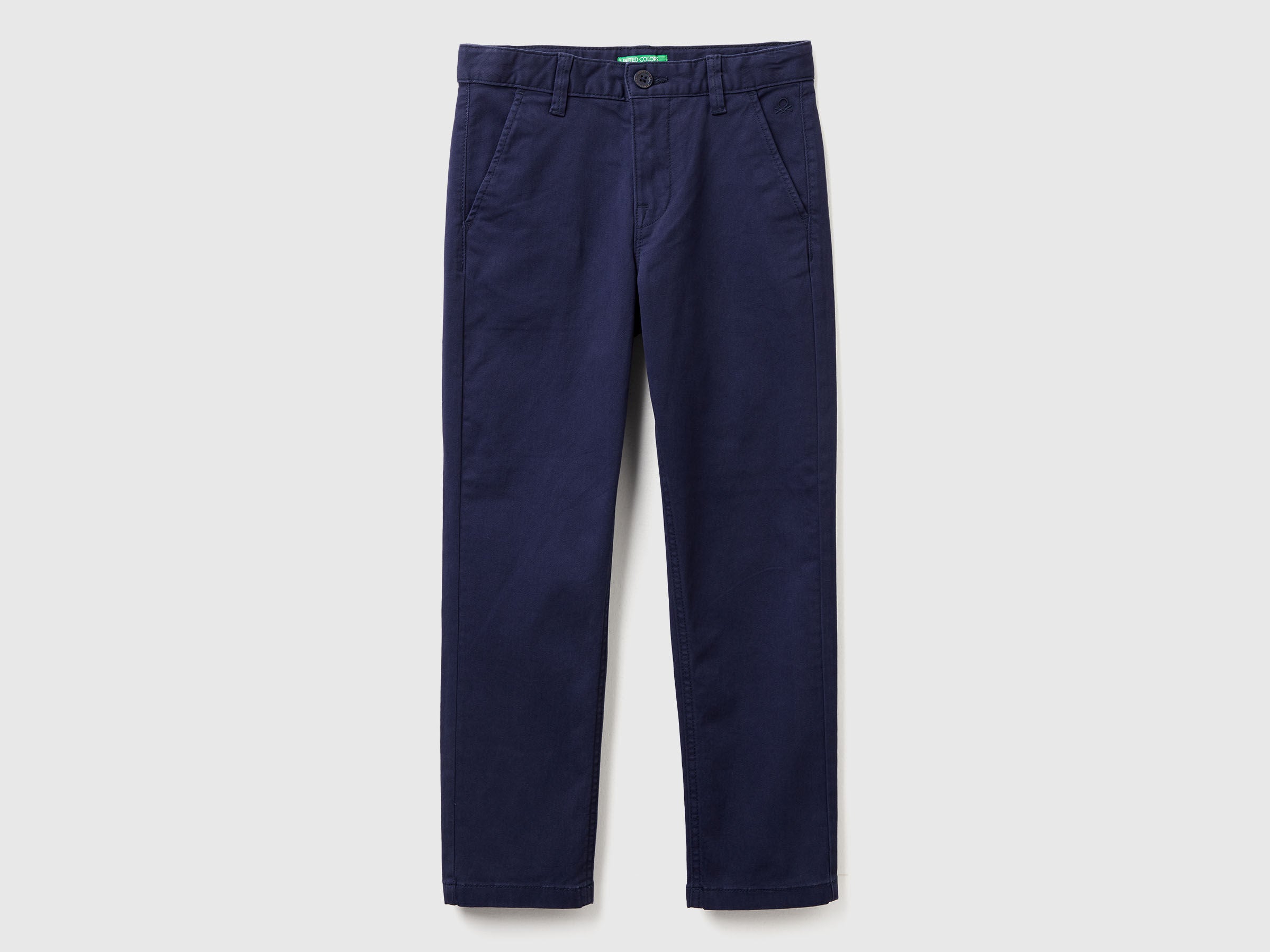 Benetton_Dark Blue_Slim Fit Chinos in Stretch Cotton_4HM6CF04X_252_01