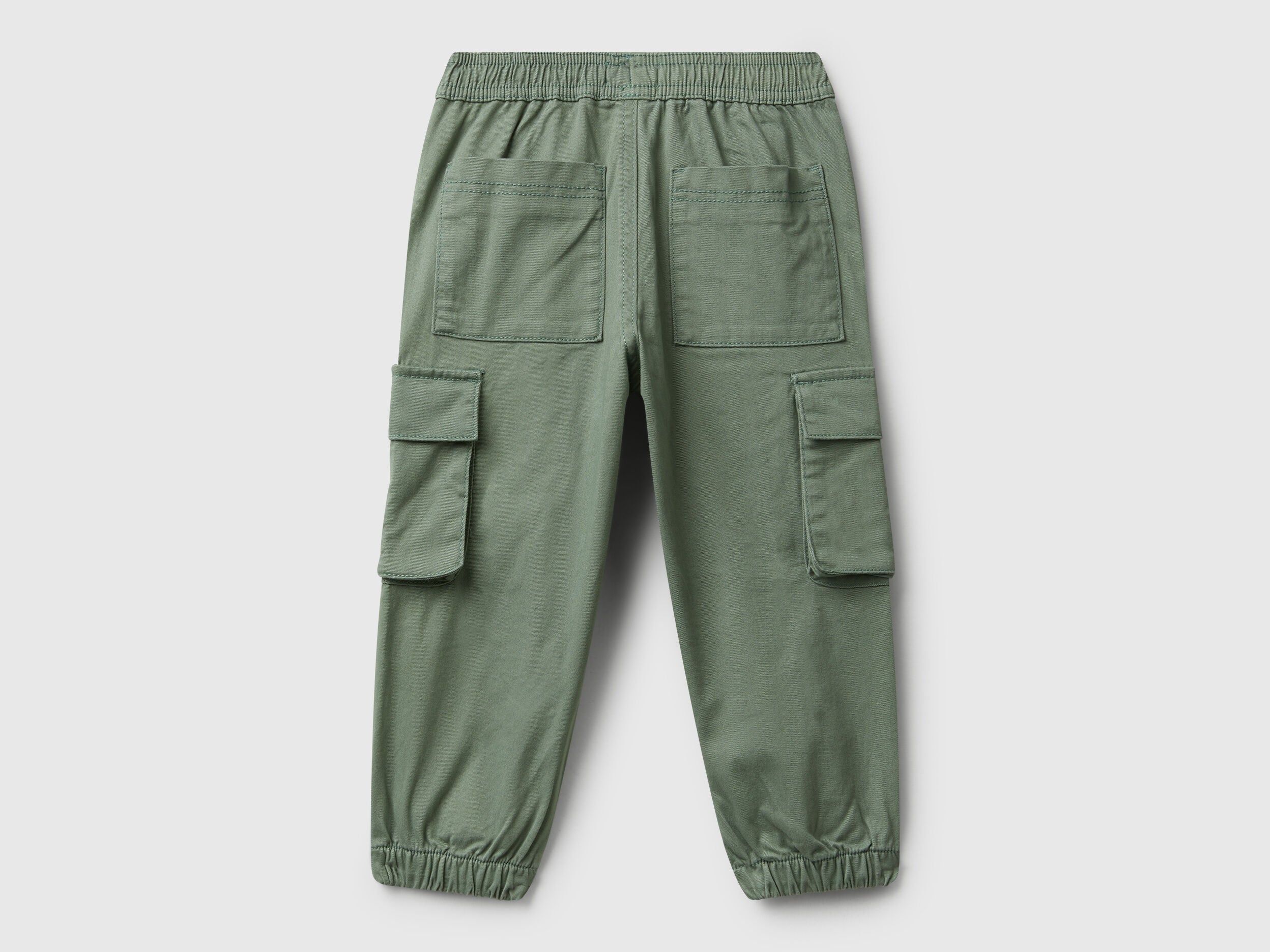 Benetton_Military Green_Cargo Trousers with Drawstring_4HM6GF01Z_075_02