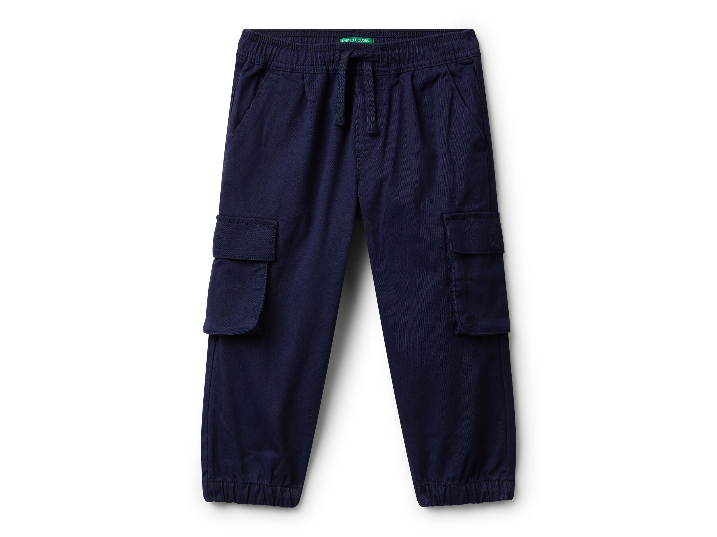 Benetton_Dark Blue_Cargo Trousers with Drawstring_4HM6GF01Z_252_01