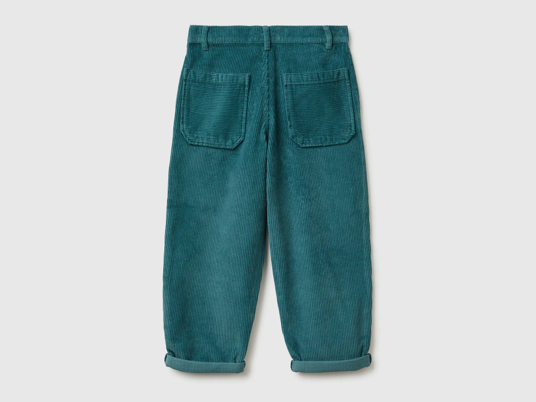 Benetton_Turquoise_Balloon Fit Velvet Trousers_4IKTCF058_19W_02
